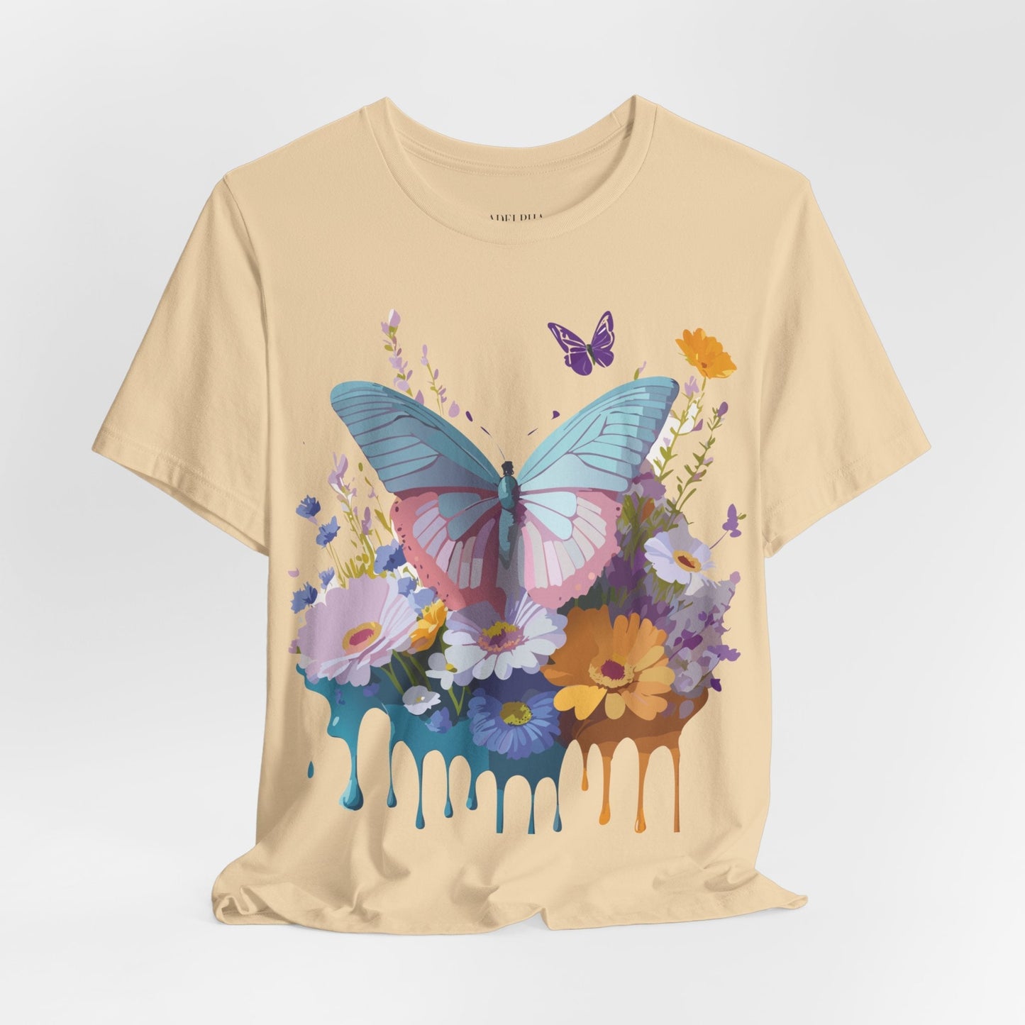 Butterfly Graphic Tee Unisex Short Sleeve Jersey Vintage Artwork Adelpha