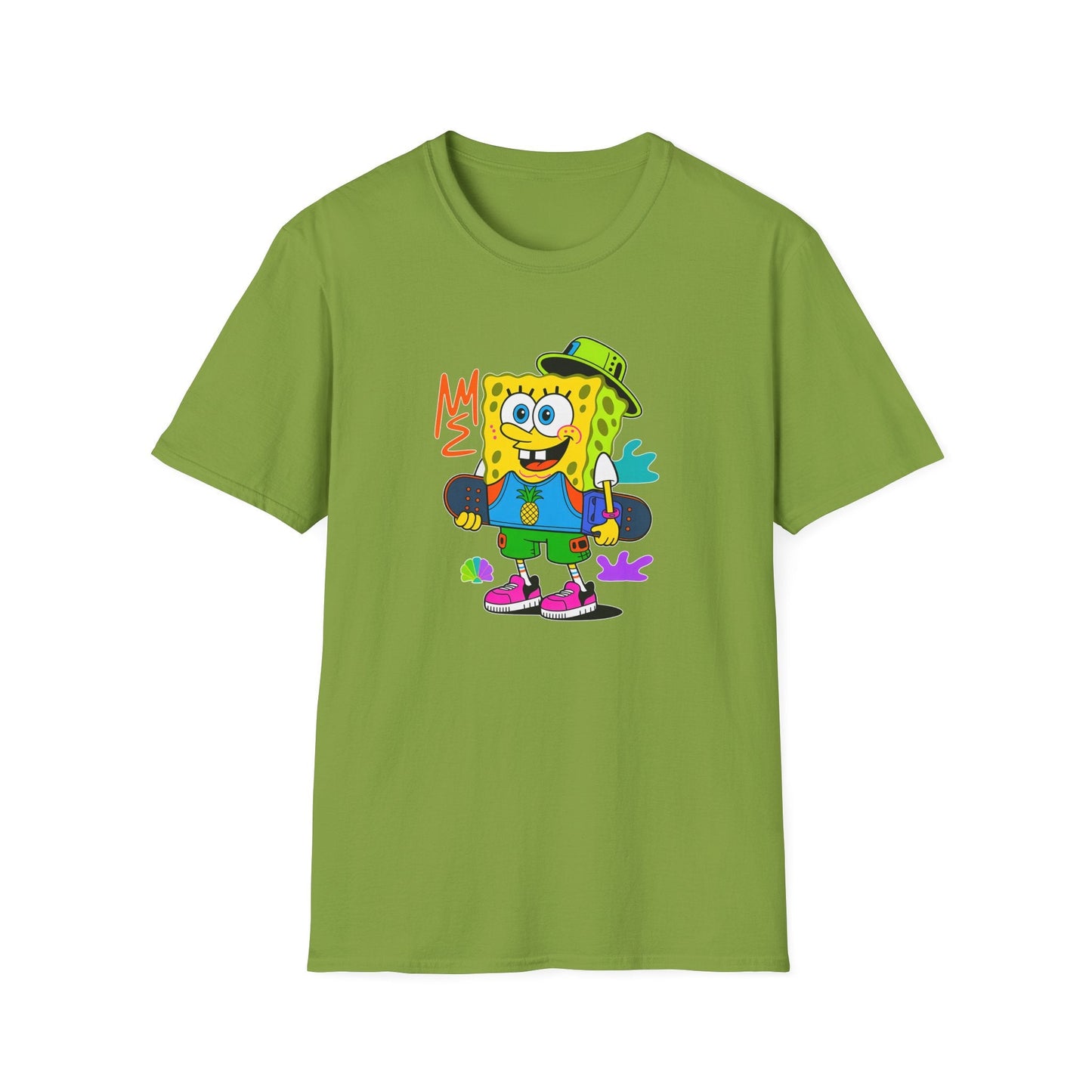 Unisex Cartoon T Shirt With Animals Animation Tee Softstyle Gildan 64000 Cotton Fabric