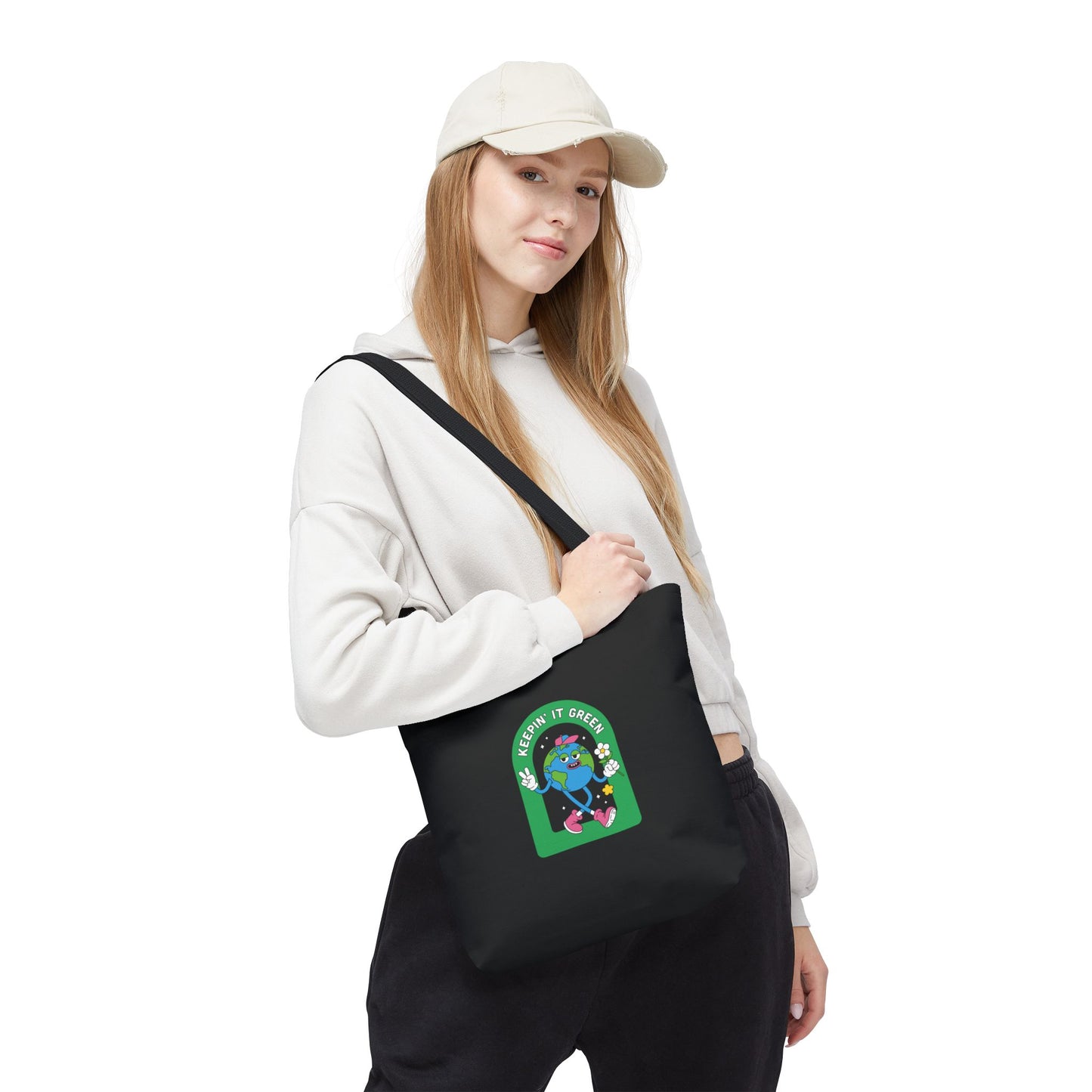 ECO BLACK COLOR CANVAS BAG HIGH-QUALITY 100% SPUN POLYESTER 3 SIZES BAG-E6