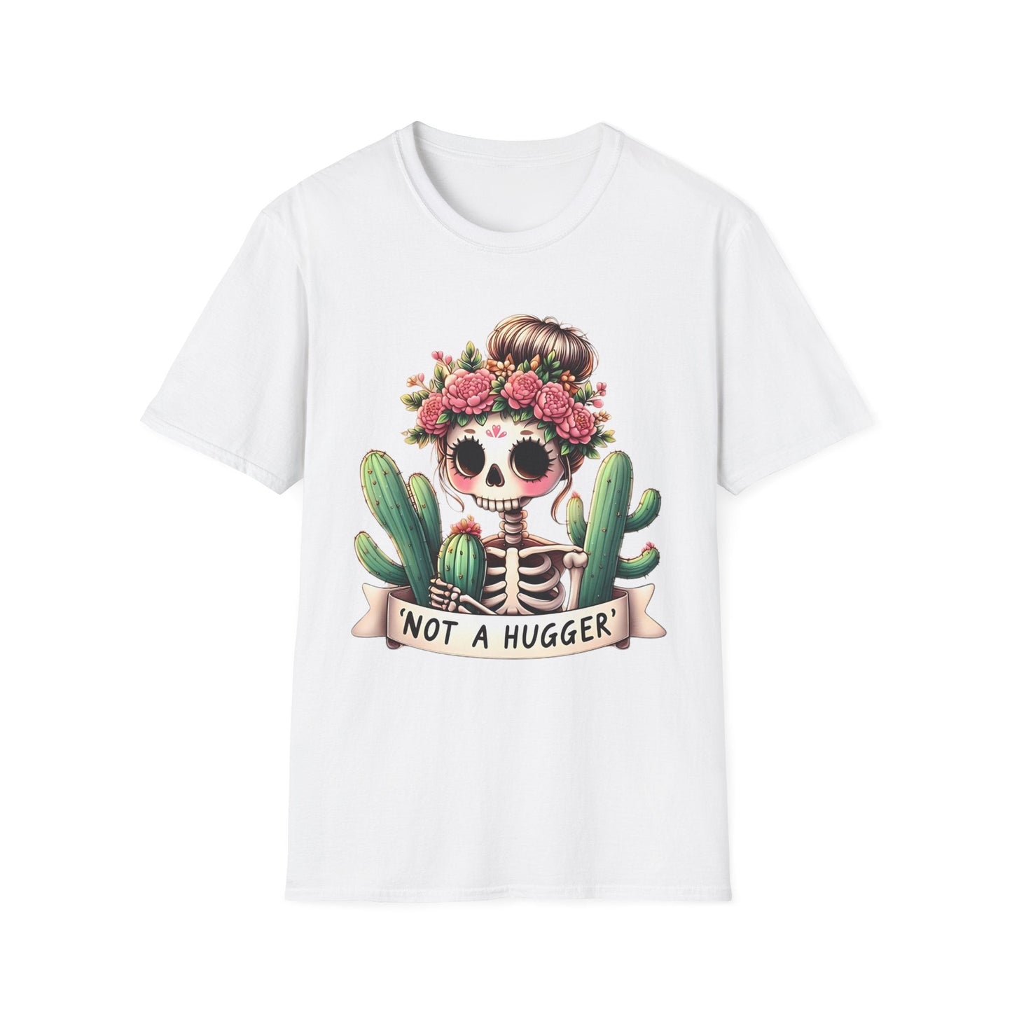 Skull Tee Shirt Unisex Skeleton Design Softstyle Cotton Tee Light Breathable Comfort Gildan 64000