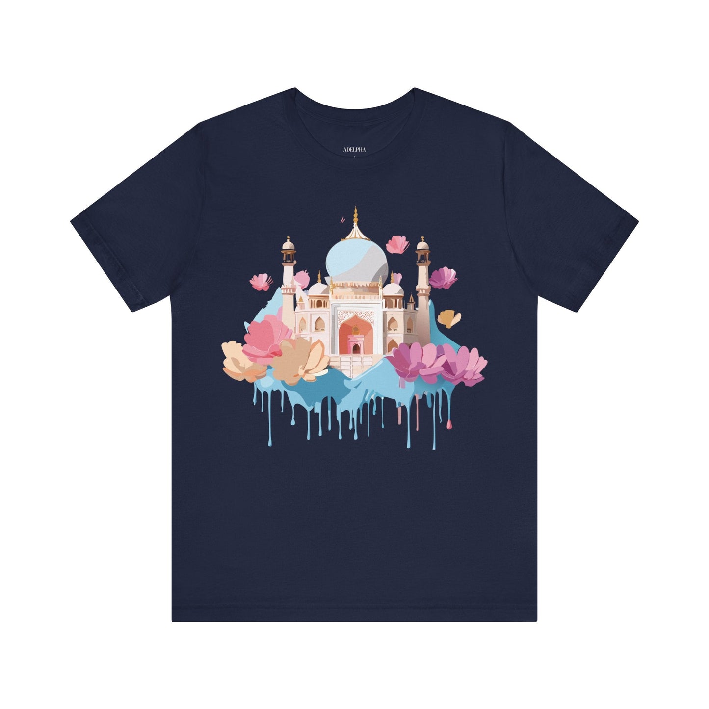 Unisex Taj Mahal Graphic Tee Tourist Shirt With Vintage Adelpha Artwork For Travel Lovers