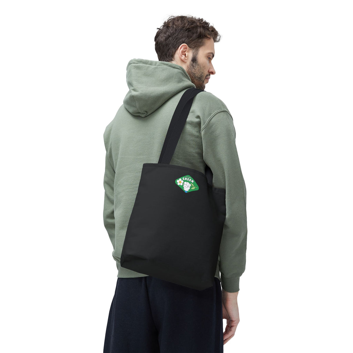 ECO BLACK COLOR CANVAS BAG HIGH-QUALITY 100% SPUN POLYESTER 3 SIZES BAG-E4
