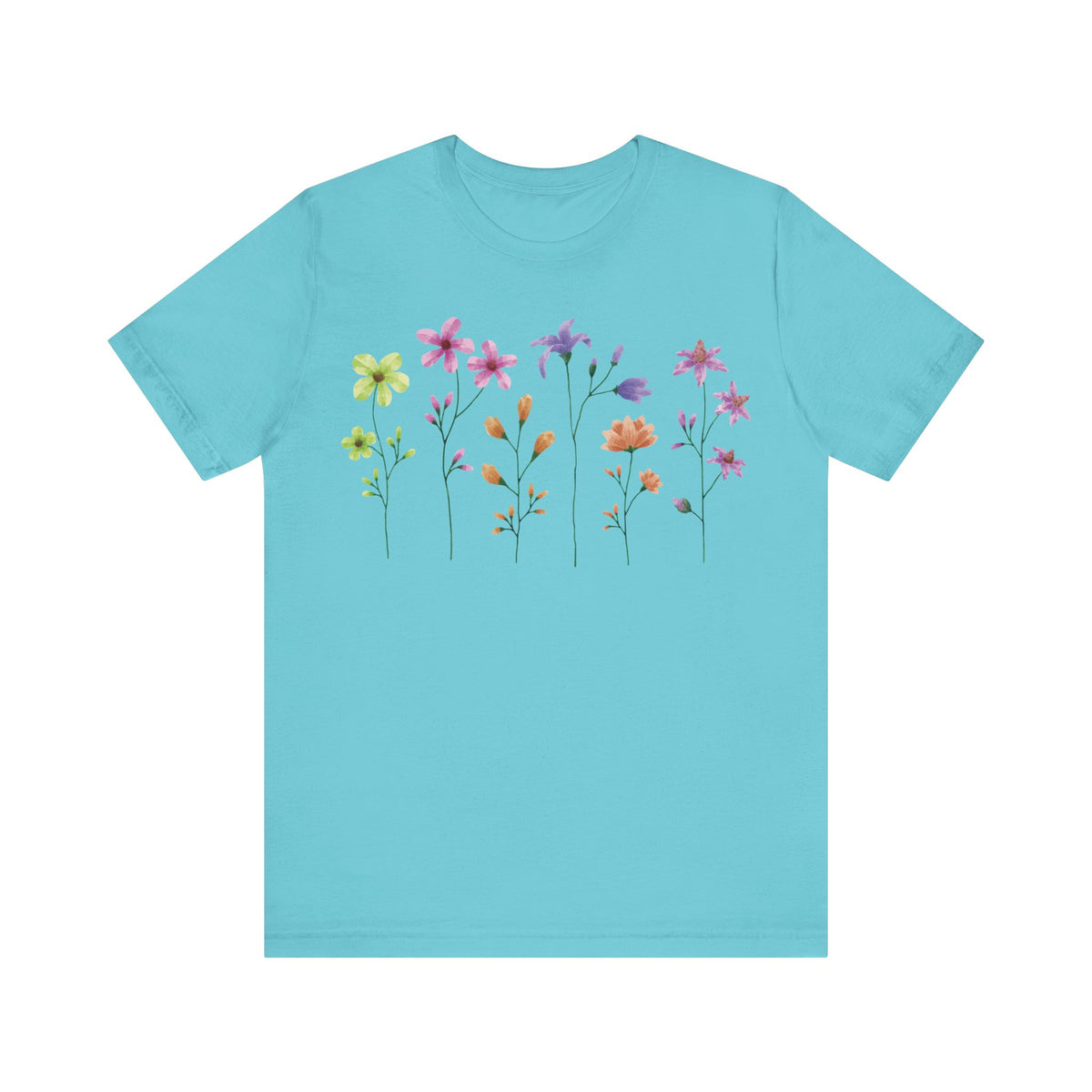 Floral Graphic Tee Shirt - Bella+Canvas Unisex 100 Cotton 54