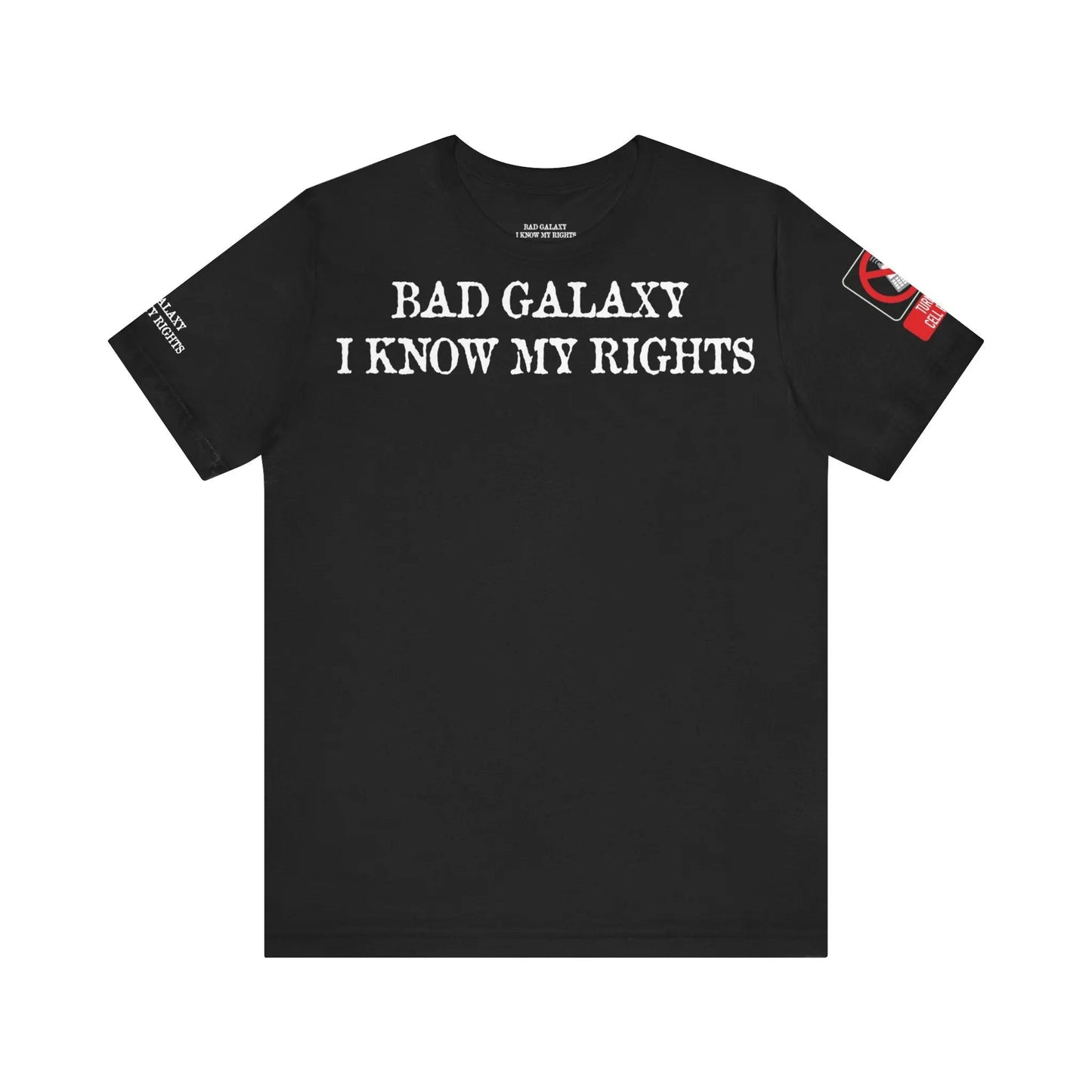 Red Stamp Tee Shirt 100 Percent Cotton From Bad Galaxy Eco Friendly Inks Made To Order In USA