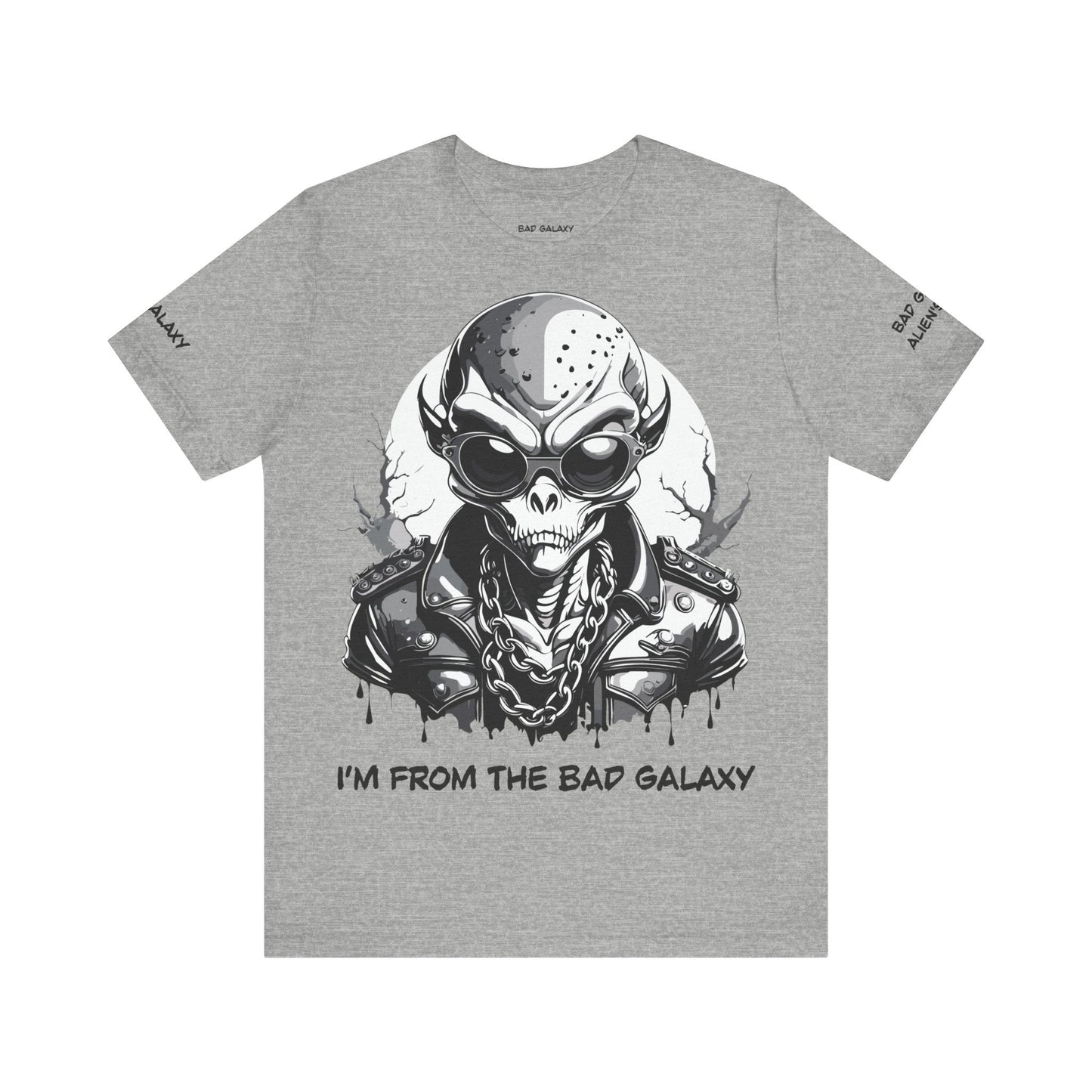 Tee Shirt With Alien From Bad Galaxy Made To Order One Hundred Percent Cotton Eco Inks Free Shipping