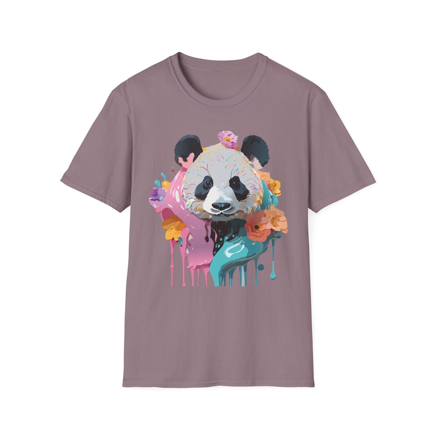 Gildan Softstyle Panda Shirt Unisex T Shirt With Panda Animal Design 100 Percent Cotton Tee