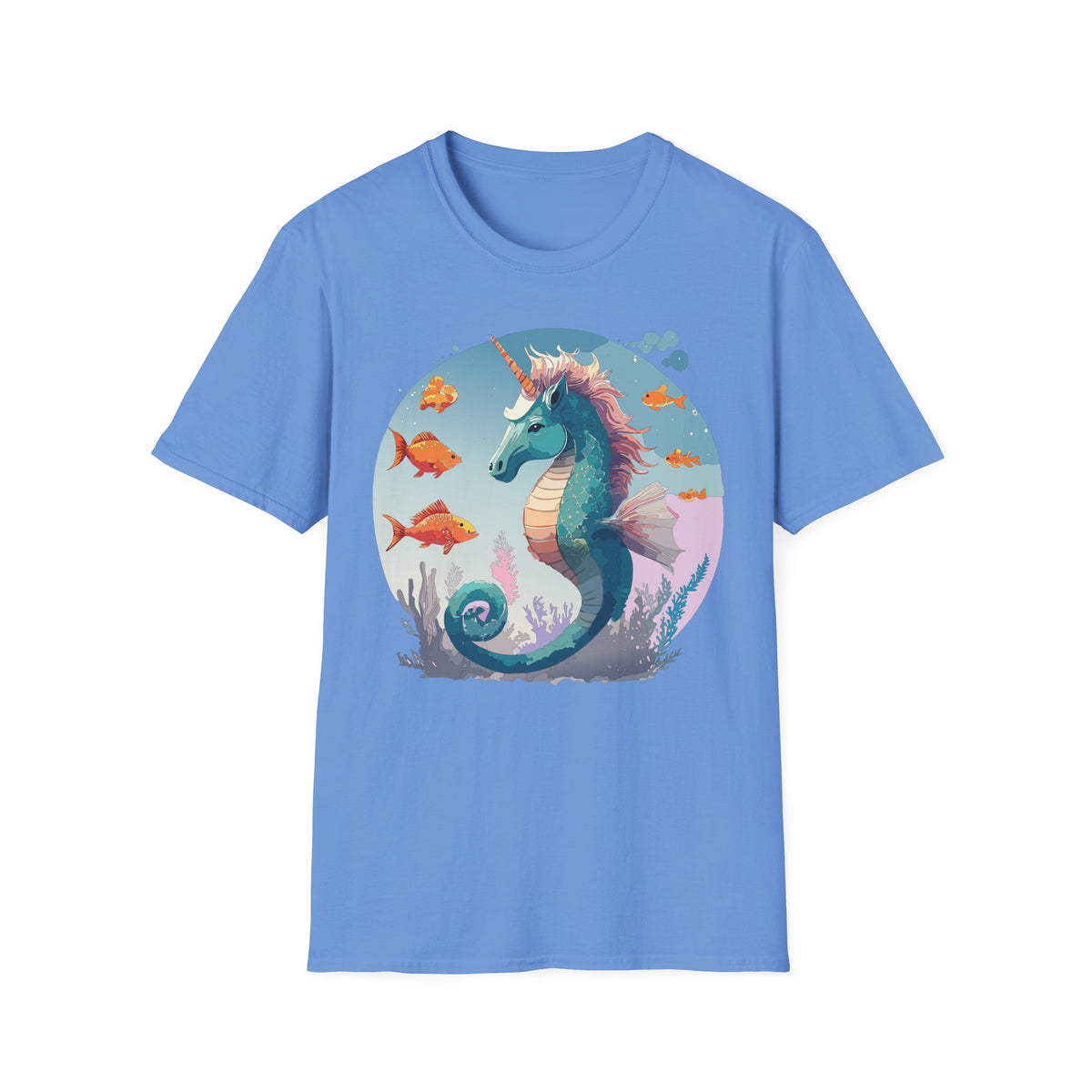 Sea Unicorn Seahorse T-Shirt | Nautical Mythical Creature Tee