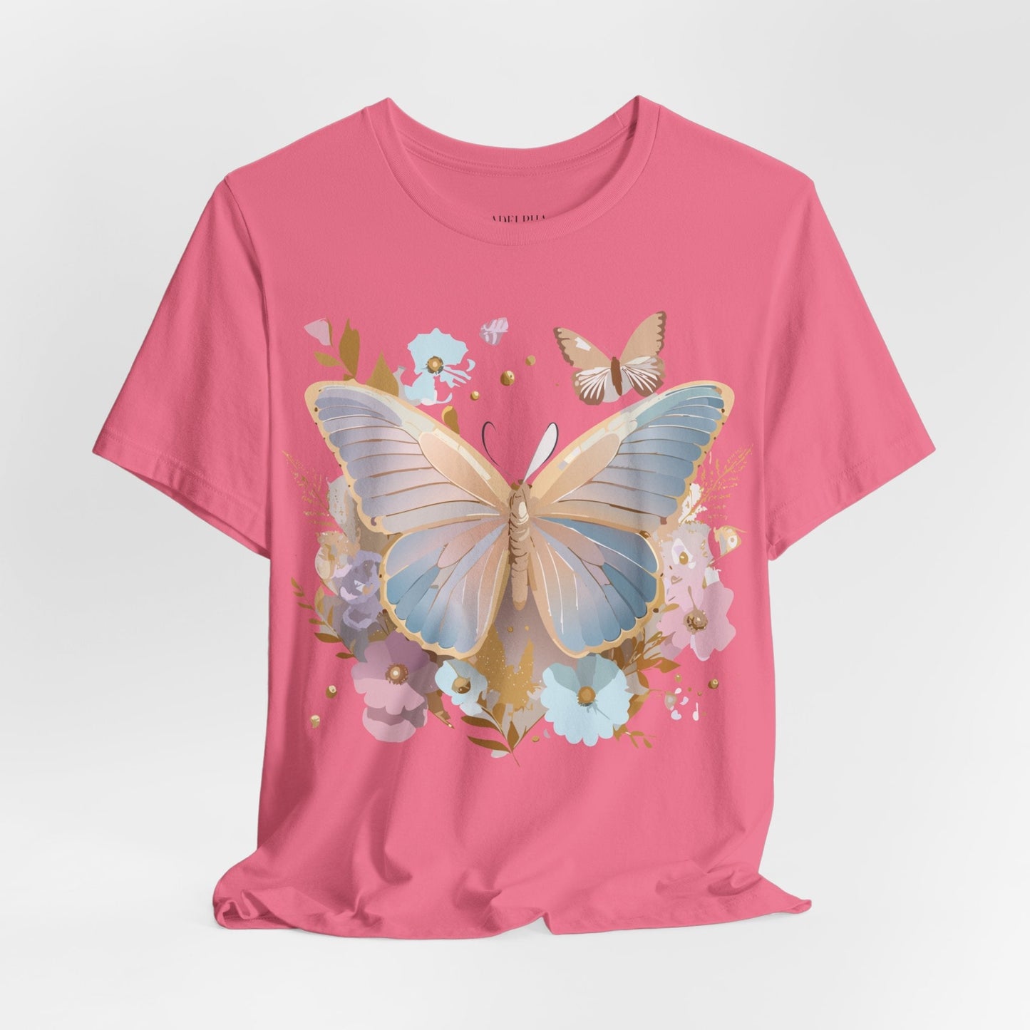 Butterfly Graphic Unisex 100 Cotton Lightweight Vintage Floral Design Jersey Tee 11