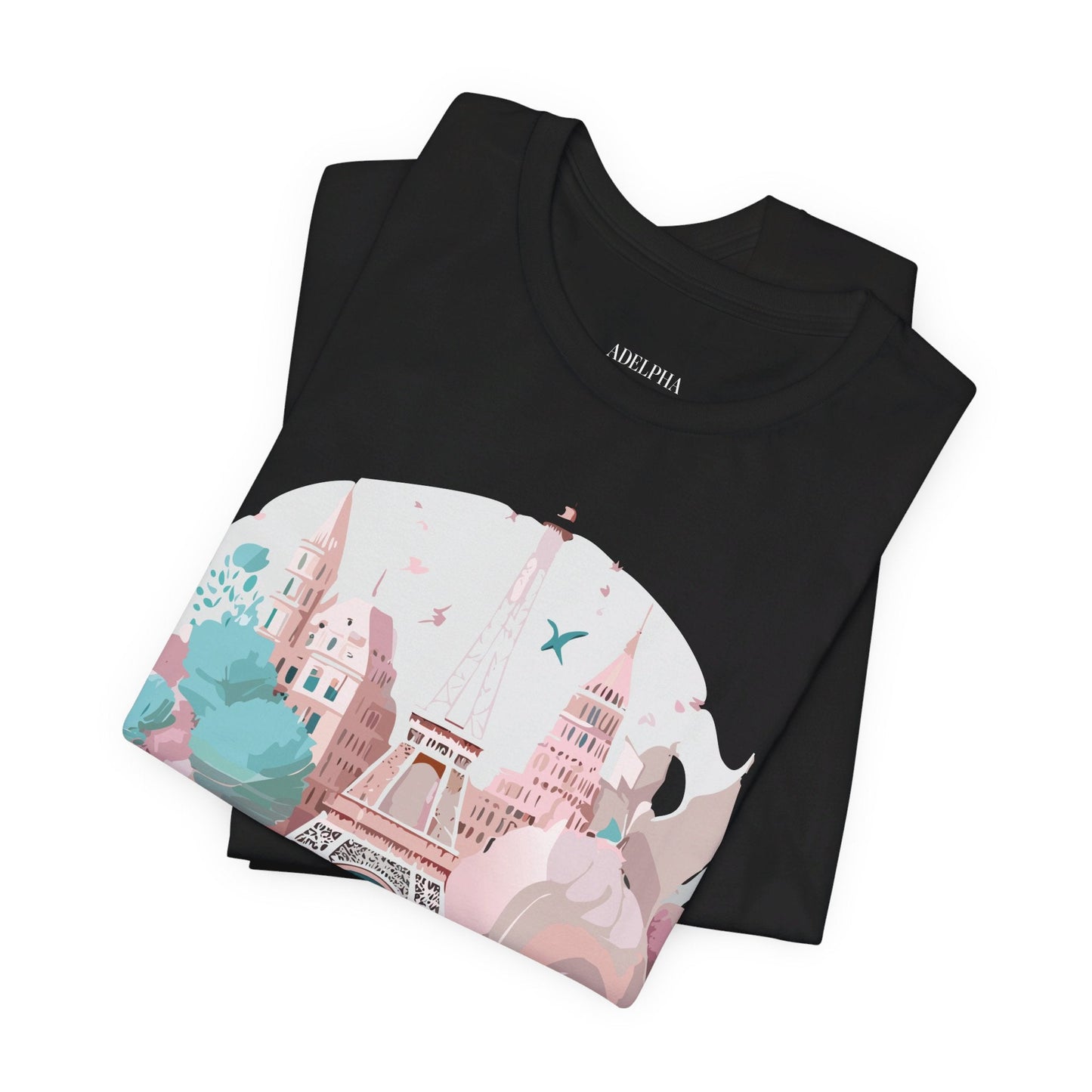 Paris Tourist Shirt Graphic Tee Unisex Jersey Short Sleeve Adelpha Vintage Art Design