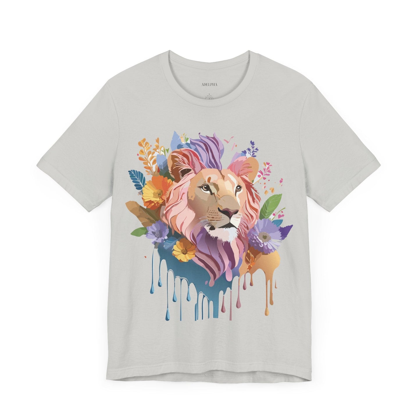 Lion Graphic Tee Unisex Short Sleeve Art Design From Adelpha Premium Vintage Inspired Tee