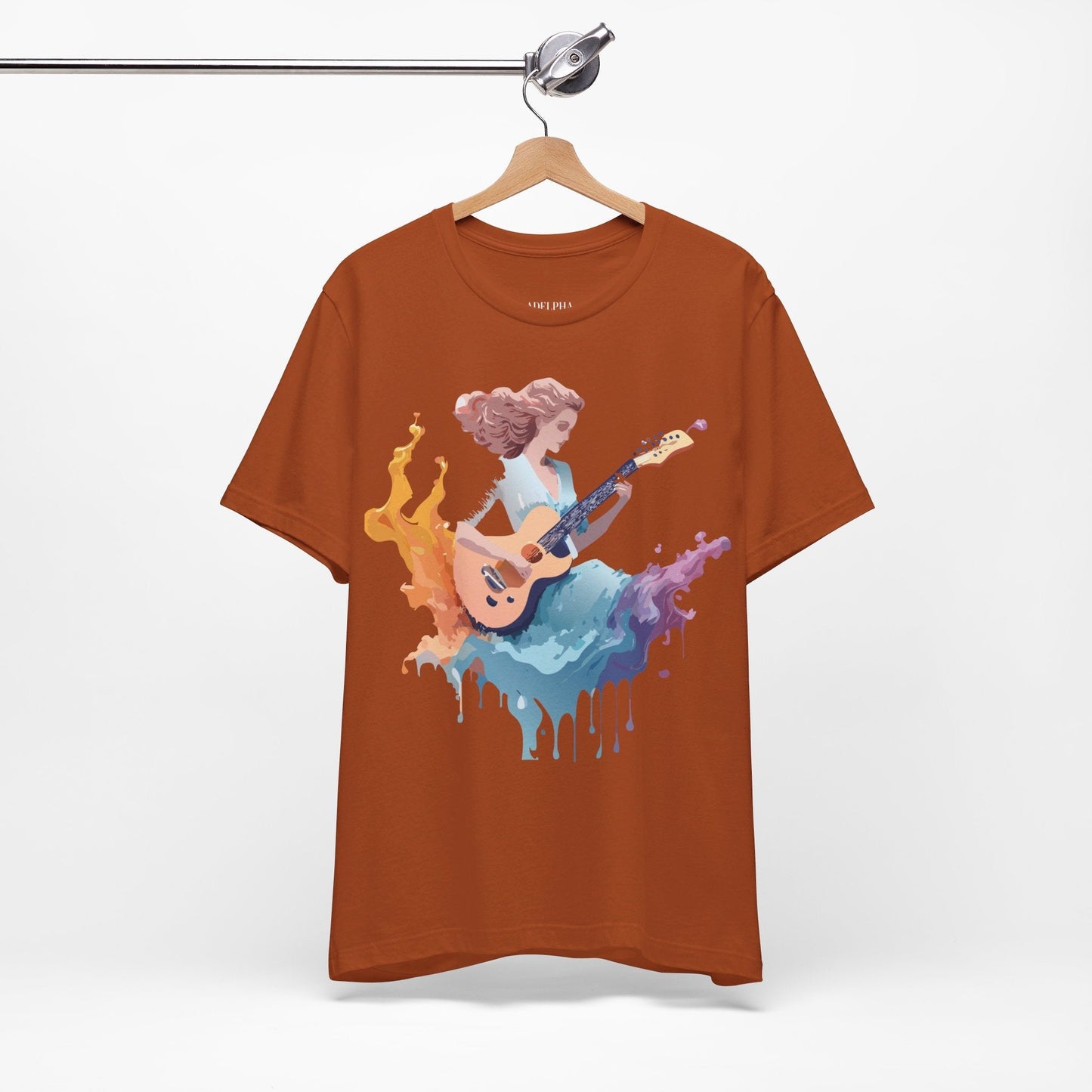 Adelpha Music Graphic Tee Unisex Vintage Inspired Art Design Short Sleeve T Shirt