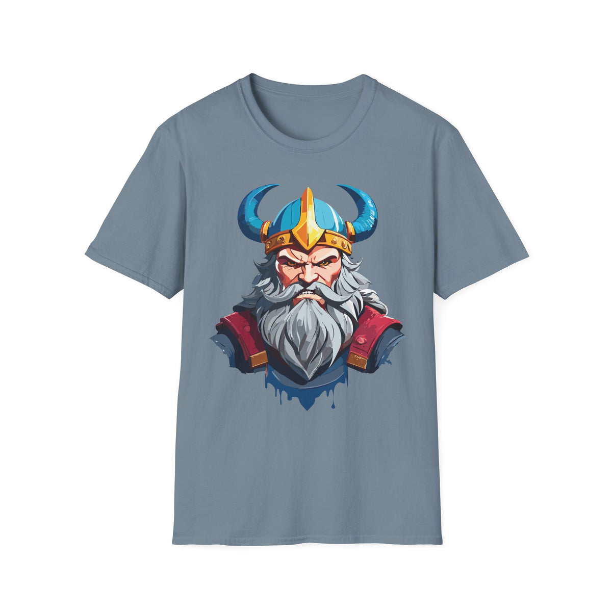 Viking Warrior Helmet T-Shirt | Norse God Illustration