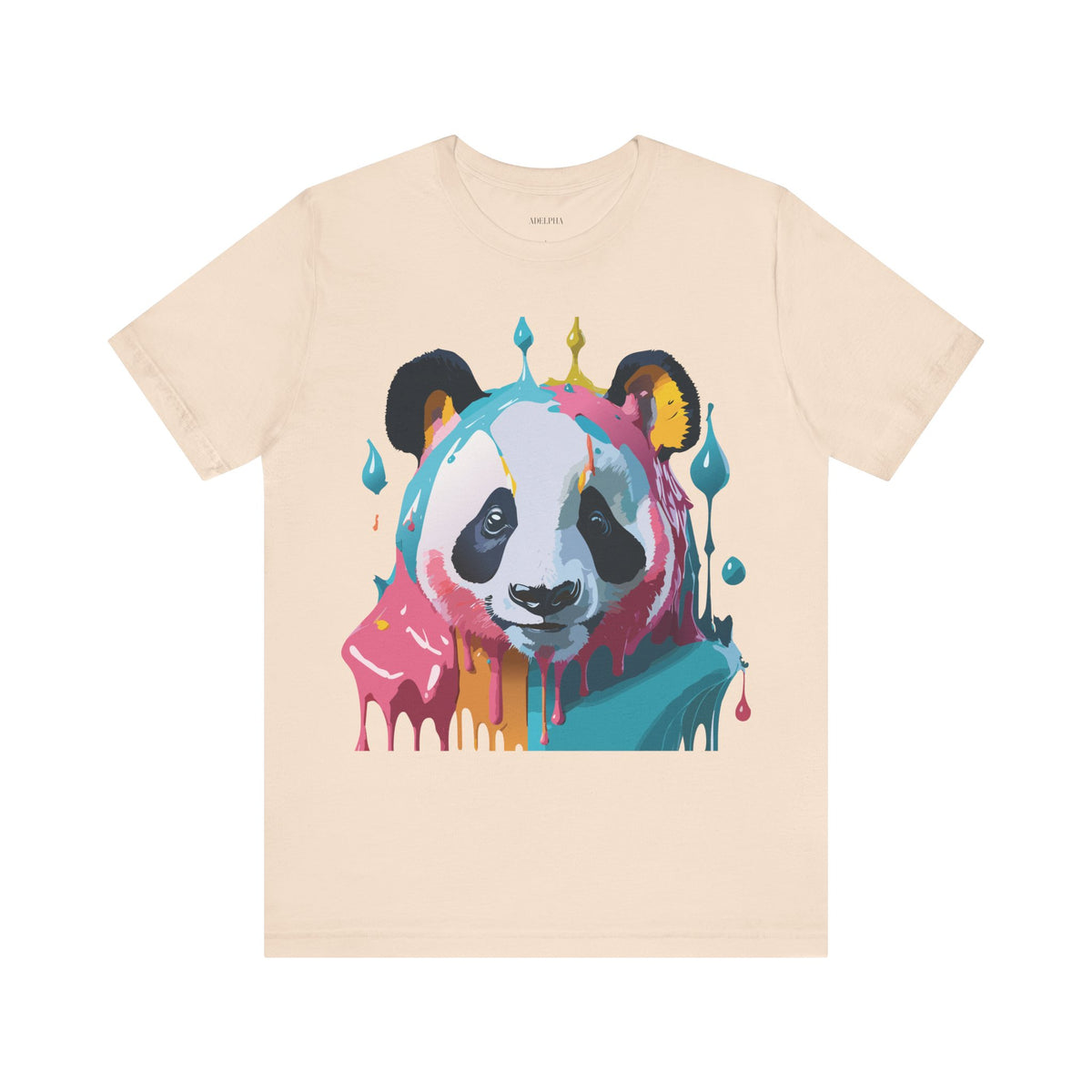 Panda Graphic Unisex Cotton Bella+Canvas Tee with Art Animal Design e142