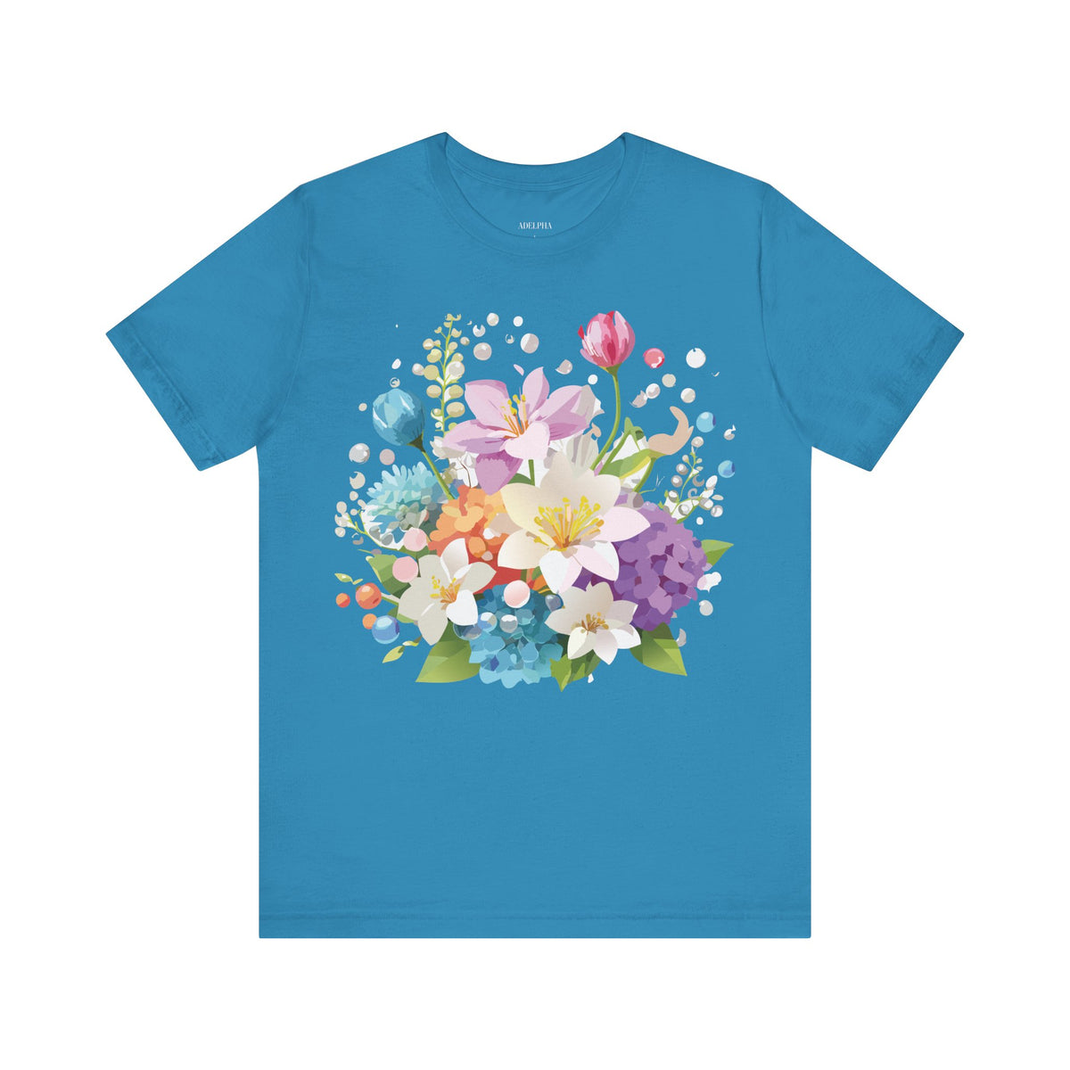 Floral Graphic Tee Shirt - Bella+Canvas Unisex 100 Cotton 3
