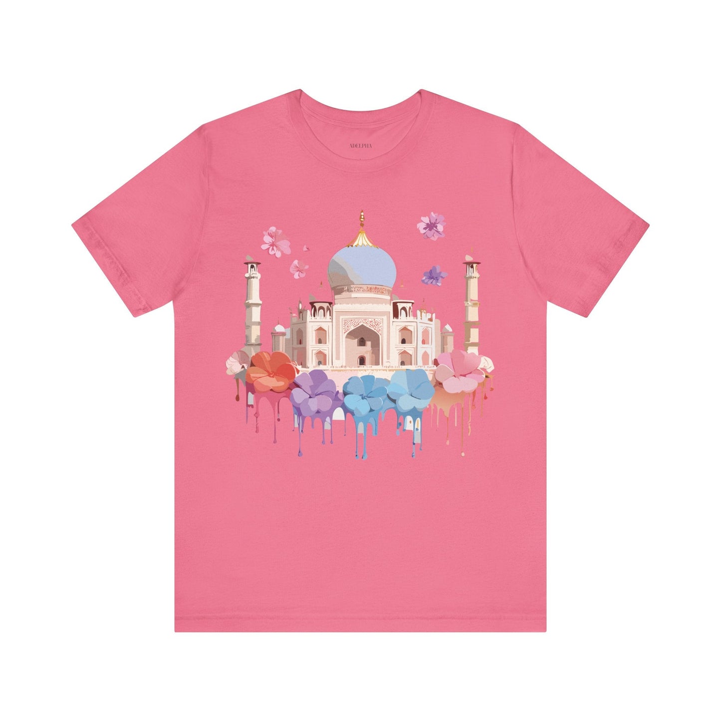 Taj Mahal Graphic Tee Unisex Short Sleeve Shirt By Adelpha With Vintage Inspired Artwork