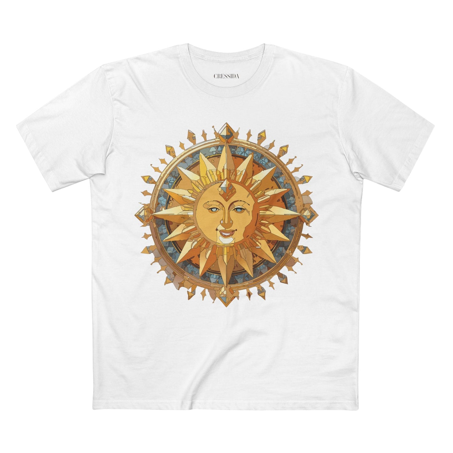 Gold Sun Graphic Unisex 100 Cotton T-Shirt with Golden Art Design 16