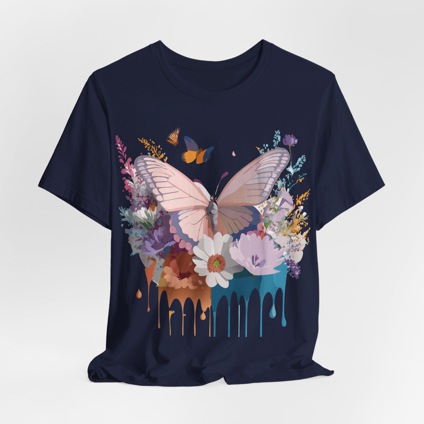 Butterfly Graphic Tee Unisex Vintage Art Design Adelpha Short Sleeve
