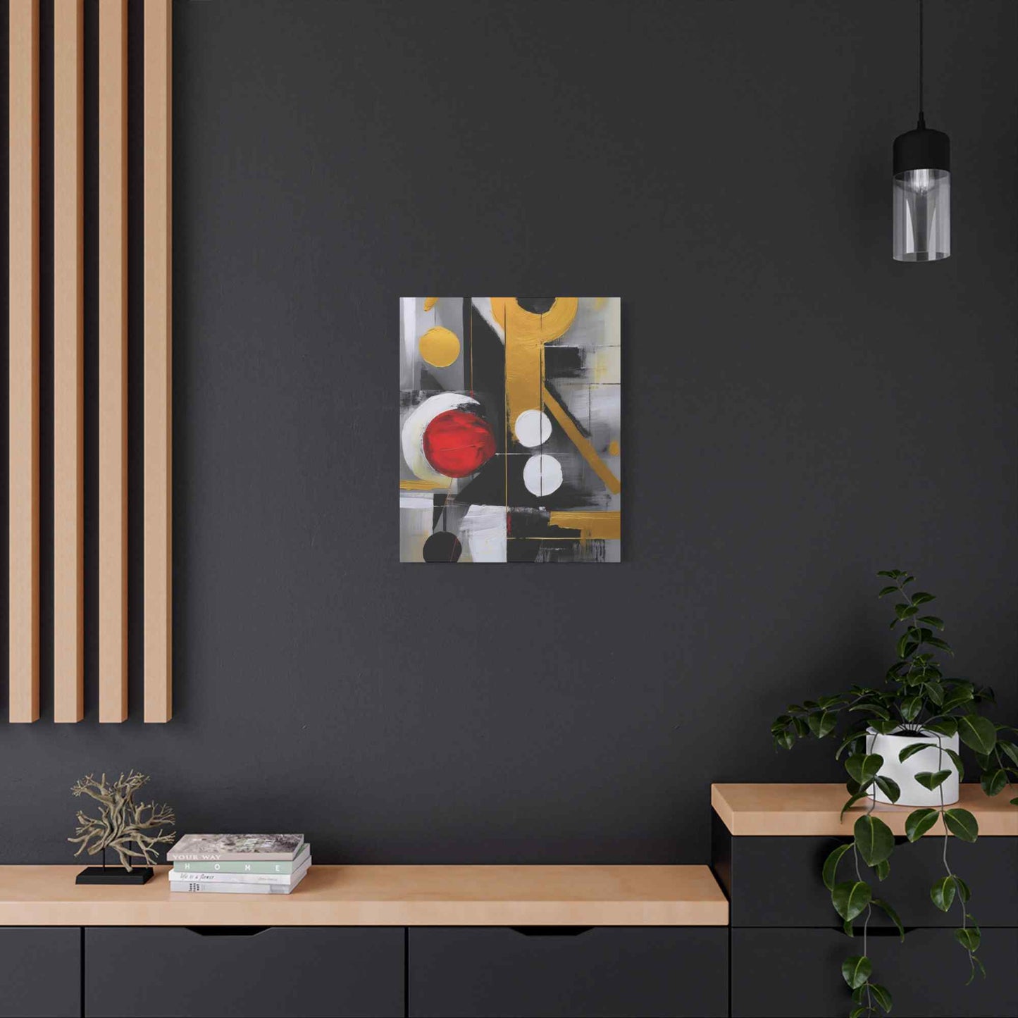 Red Abstract Painting Print Canvas 20x24,20x30,24x30, 24x32,24x36,30x40, 32x48,36x48,40x60 Pine-Wood Inner Frame ABS-24