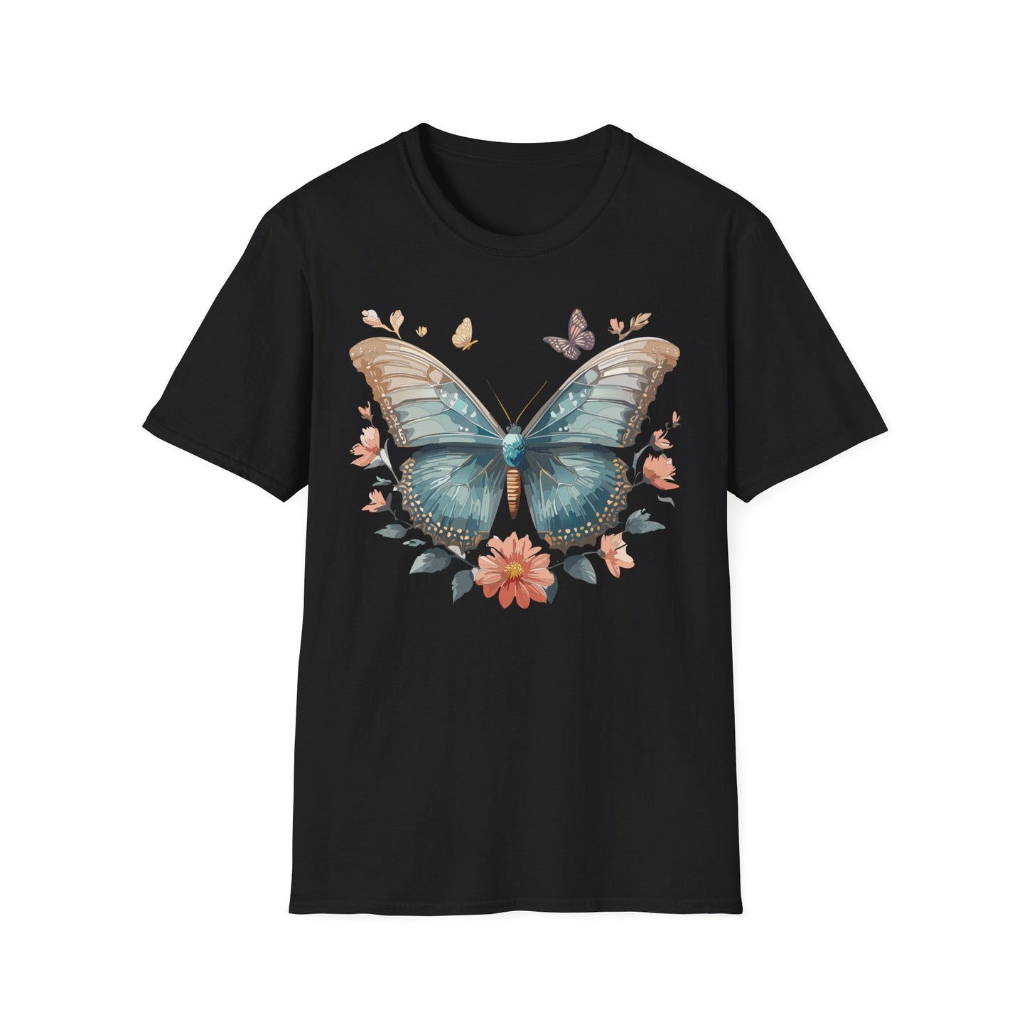 Butterfly Shirt Unisex Monarch T Shirt Gildan Softstyle 64000 Ring Spun Cotton Tee Breathable Comfort