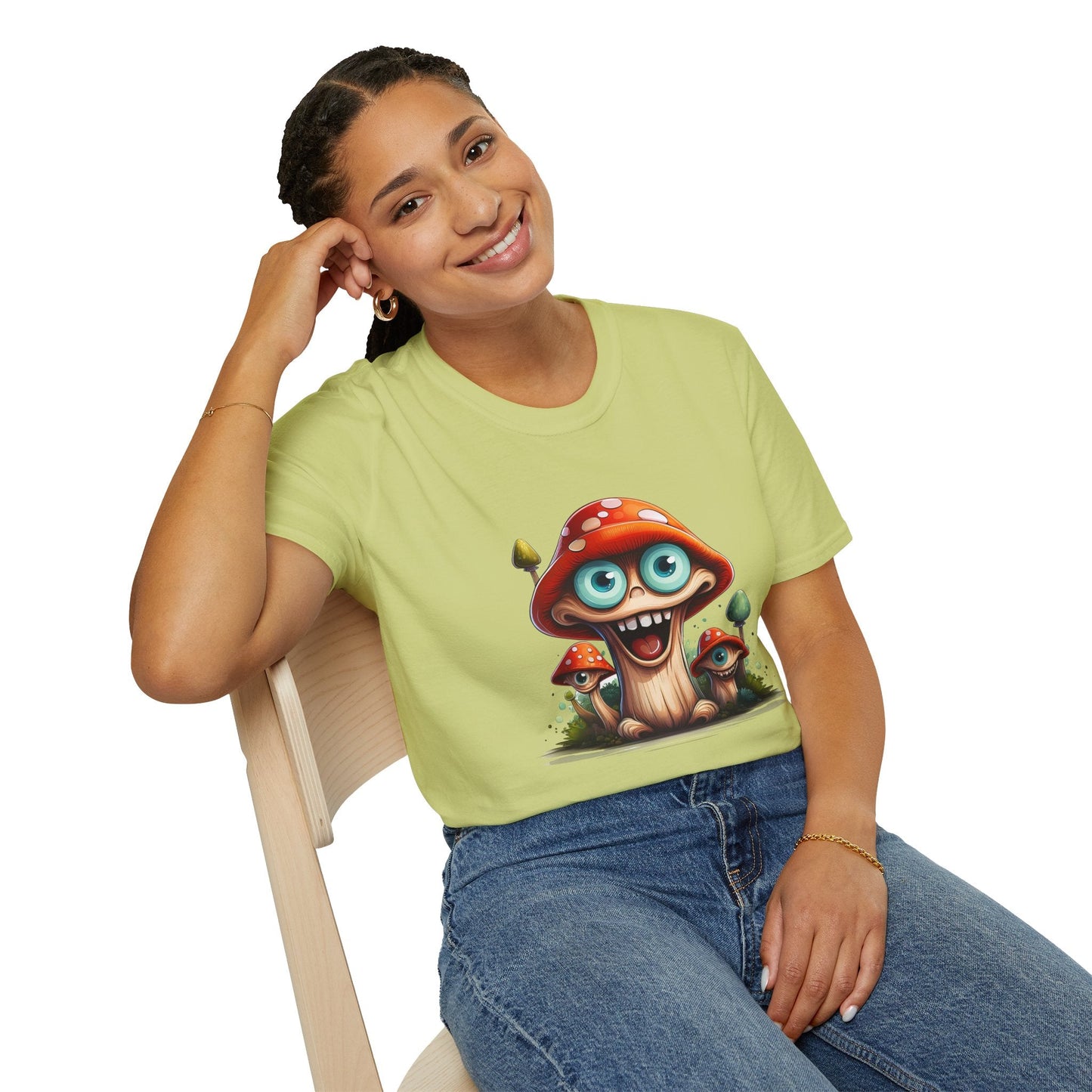 Mashroom Tee Shirt Unisex Funny Mushroom Design Softstyle Tee One Hundred Percent Ring Spun Cotton