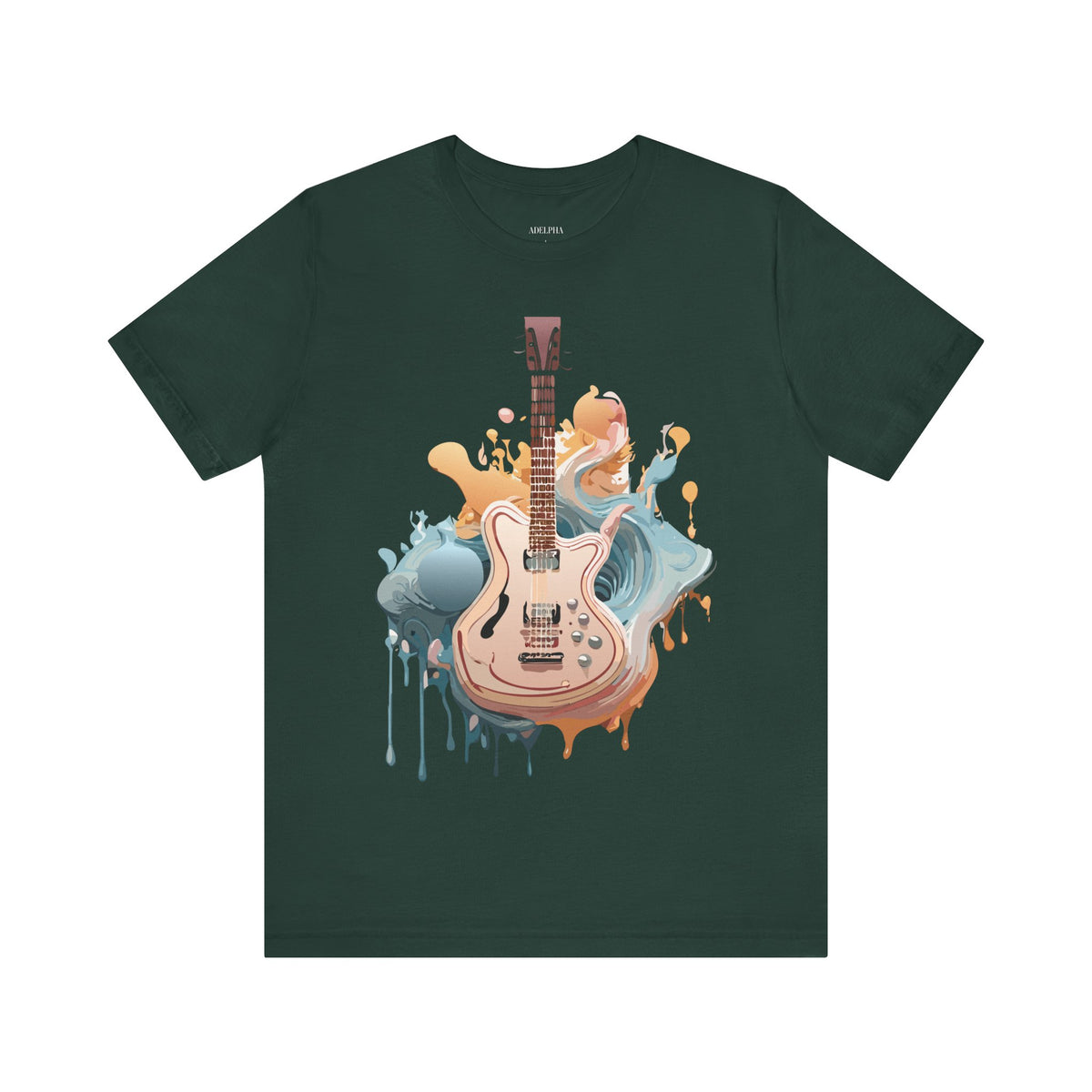 Music Graphic Unisex Cotton Bella+Canvas Tee with Art Design n172