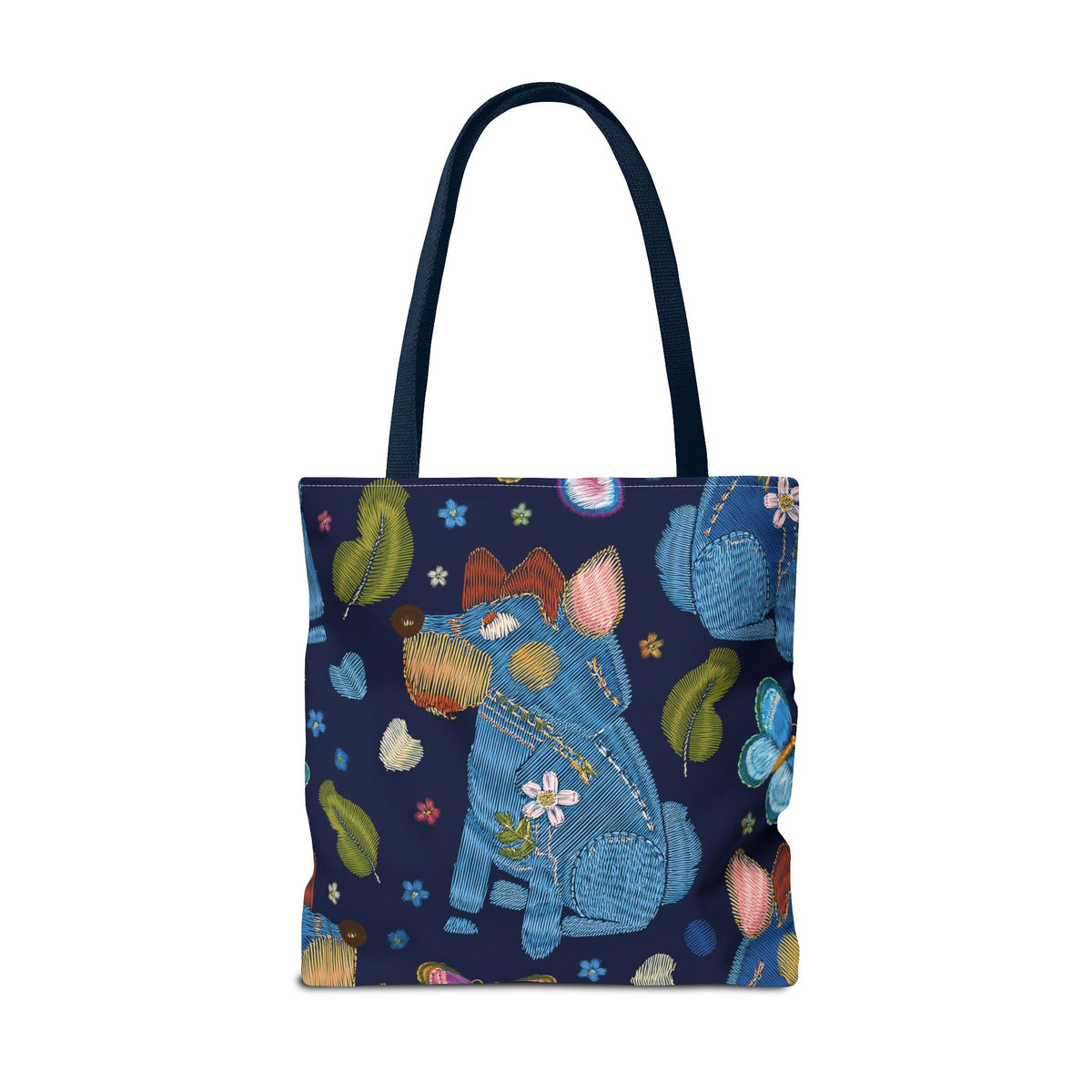 Denim Fabric Imitation Print Unisex Canvas Bag Poly Spun 3 Sizes Tote Bag 191-6