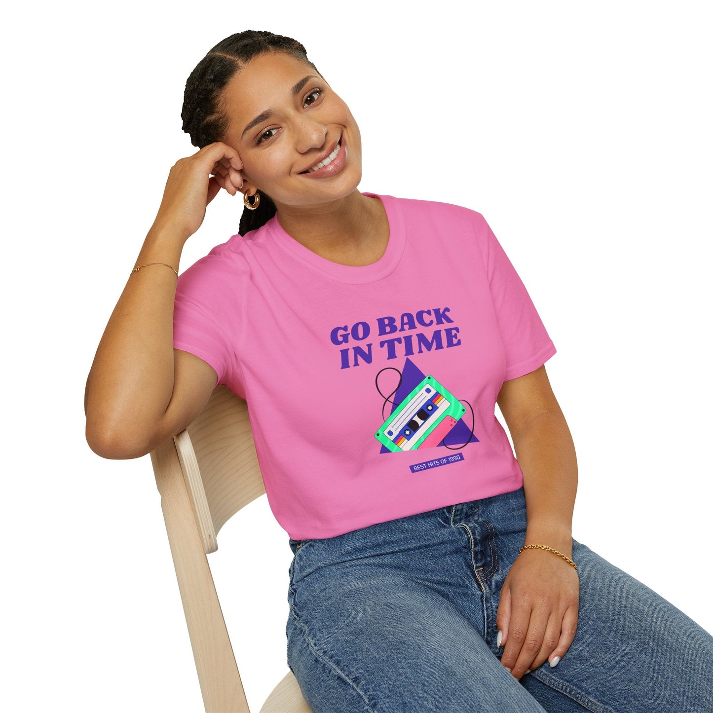 Retro Go Back In Time Cassette T-Shirt Unisex Cotton