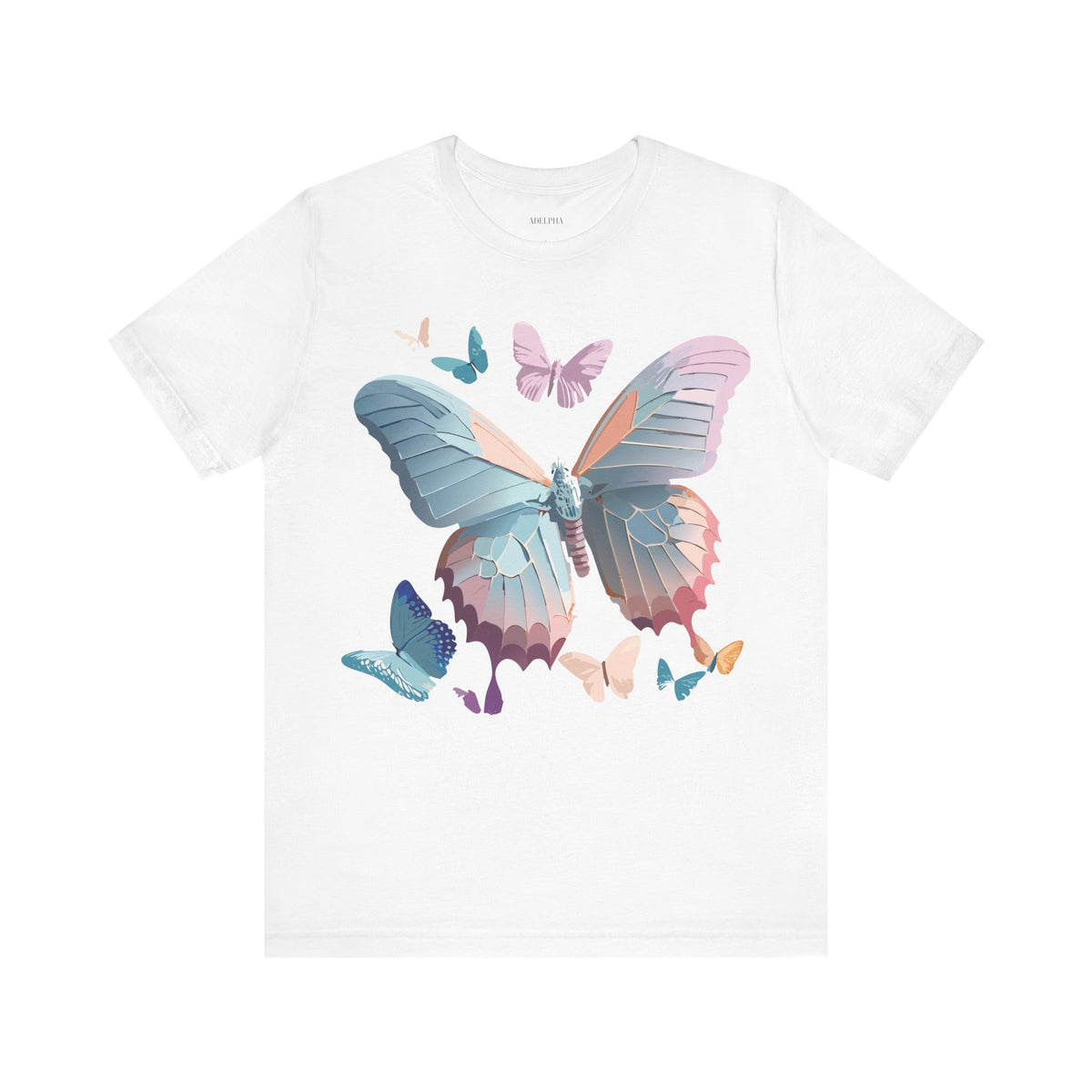 Butterfly Graphic Unisex Cotton Bella+Canvas Tee with Art Design n100