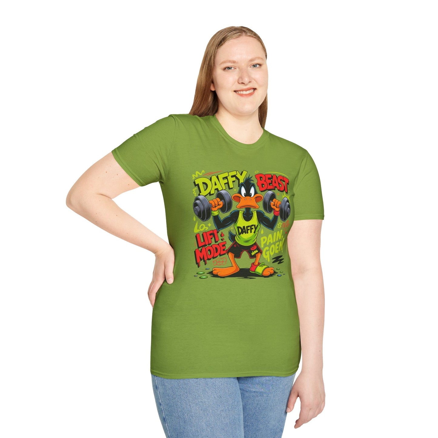 Cartoon T Shirt Funny Animals Print Unisex Animation Tee Gildan Softstyle 64000