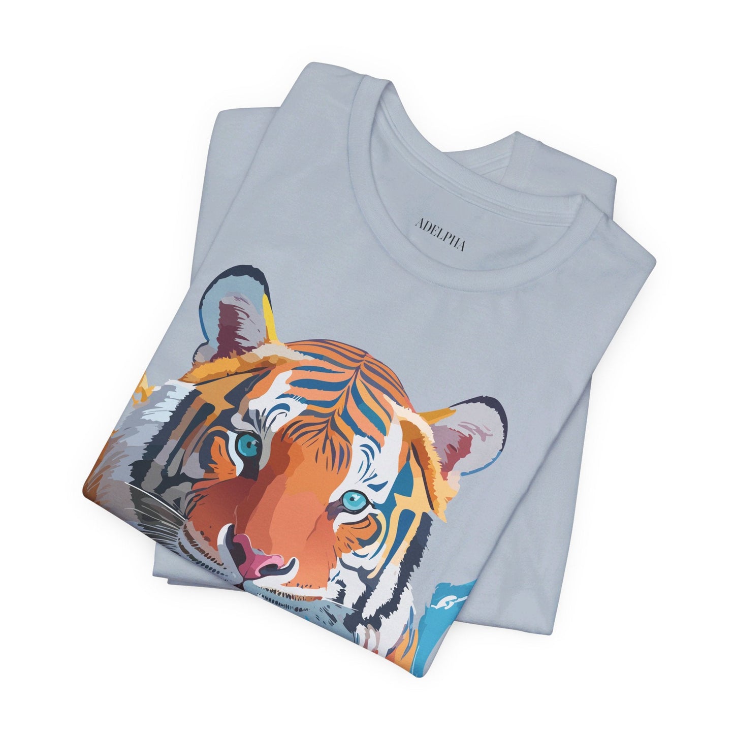 Tiger Graphic Tee Adelpha Unisex Short Sleeve Vintage Inspired Shirt For Casual Wear
