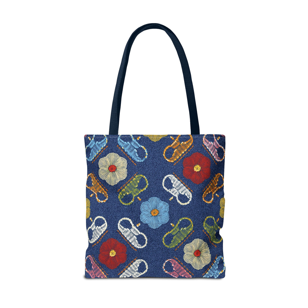 Denim Fabric Imitation Print Unisex Canvas Bag Poly Spun 3 Sizes Tote Bag 154