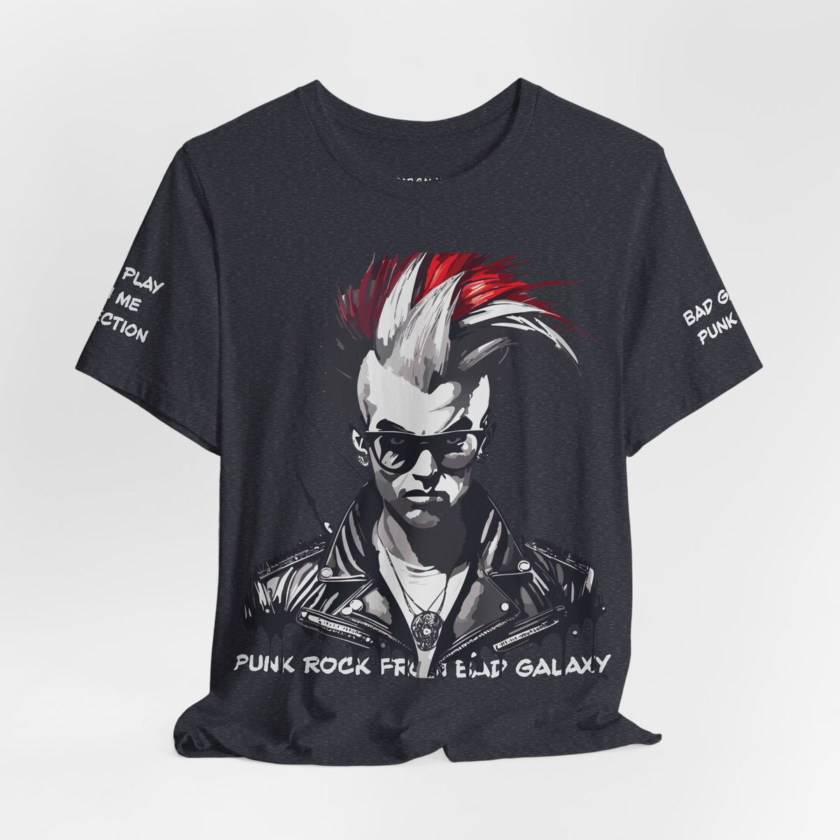 Punk Rock Graphic Unisex Cotton Bella+Canvas Tee with Art Design b26
