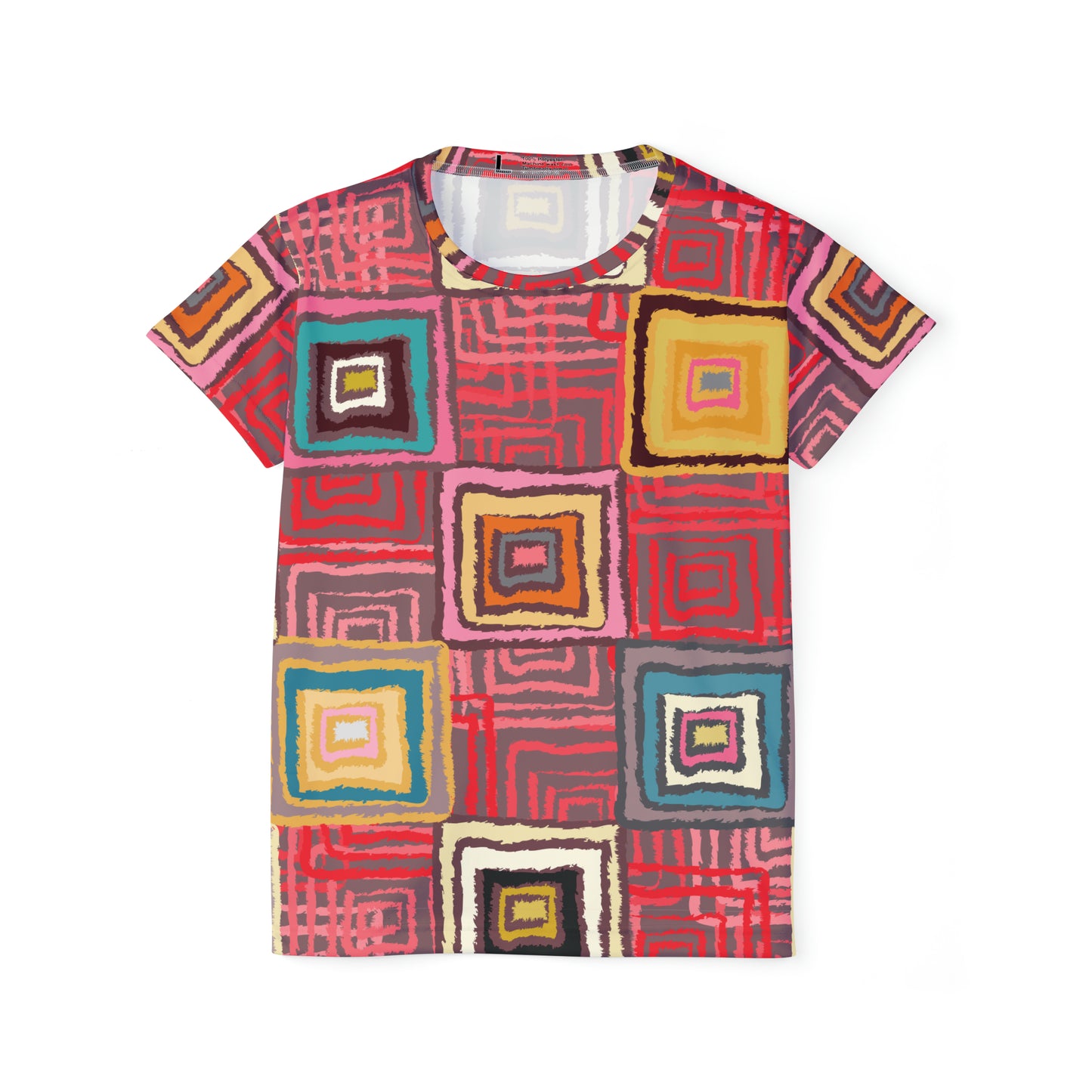 Poly Jersey Tee Shirt with abstract prints