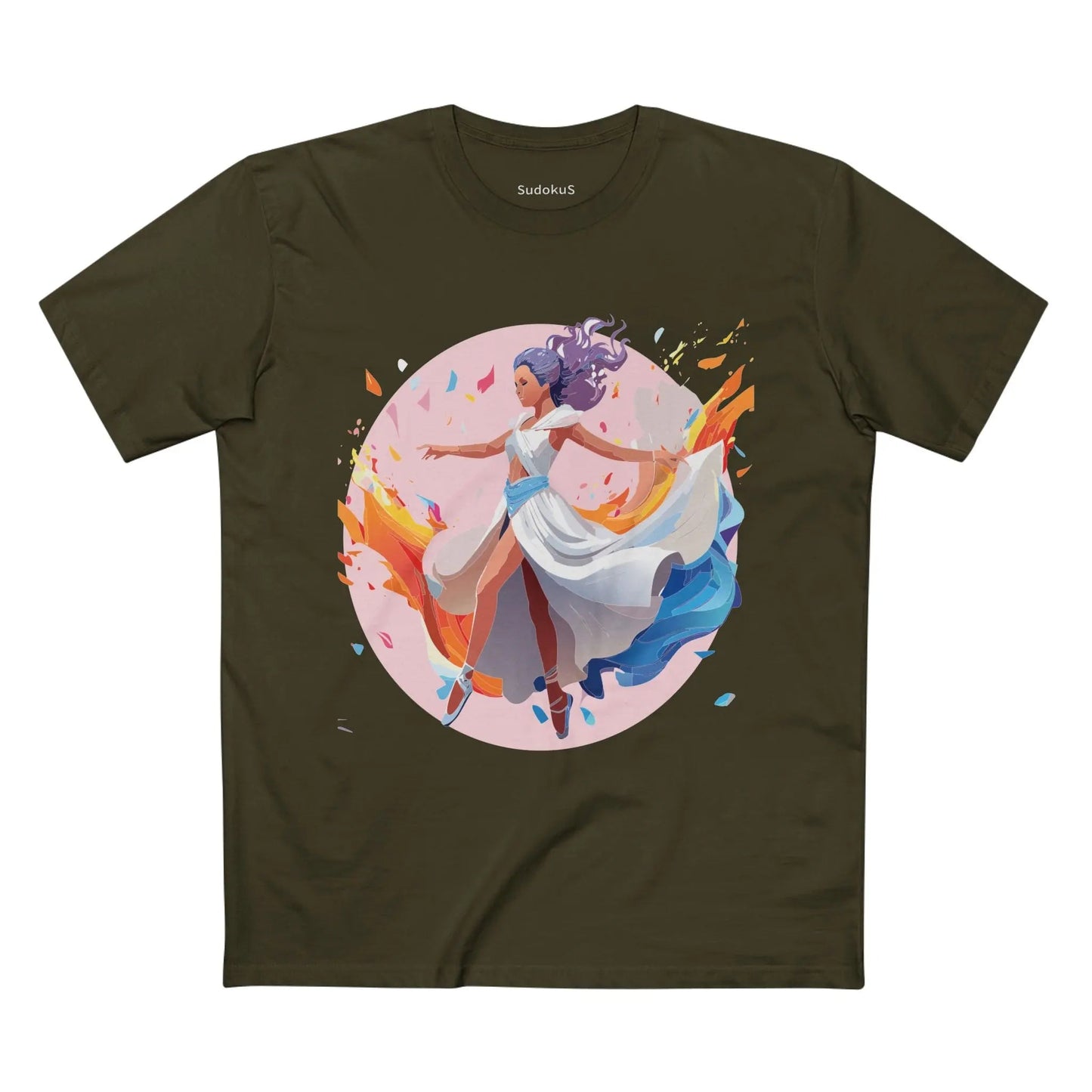 Dancer Graphic Unisex 100 Cotton Staple Tee 9