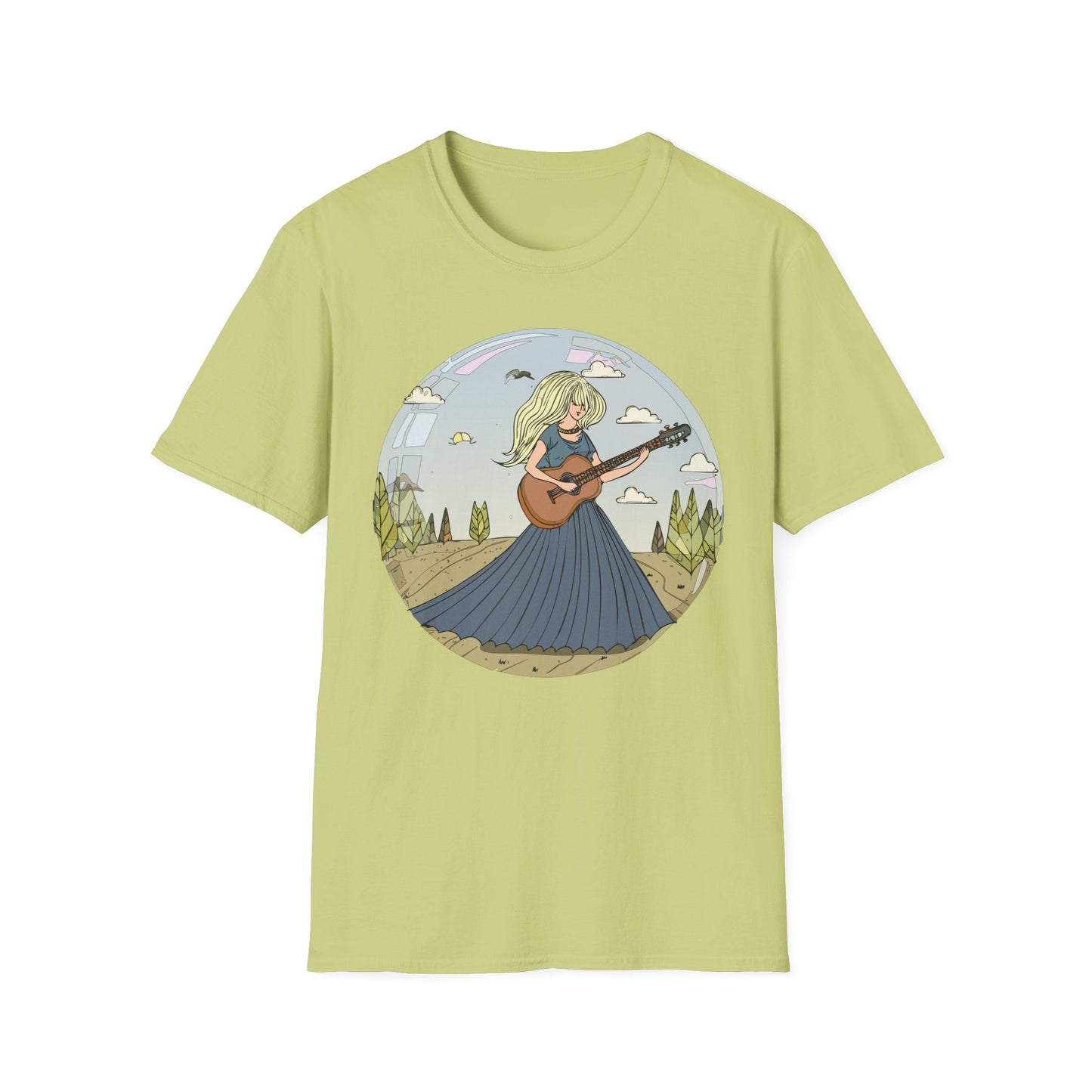 Womens Graphic T Shirt Art Design Tee Softstyle Cotton Ring-Spun Unisex Short Sleeve