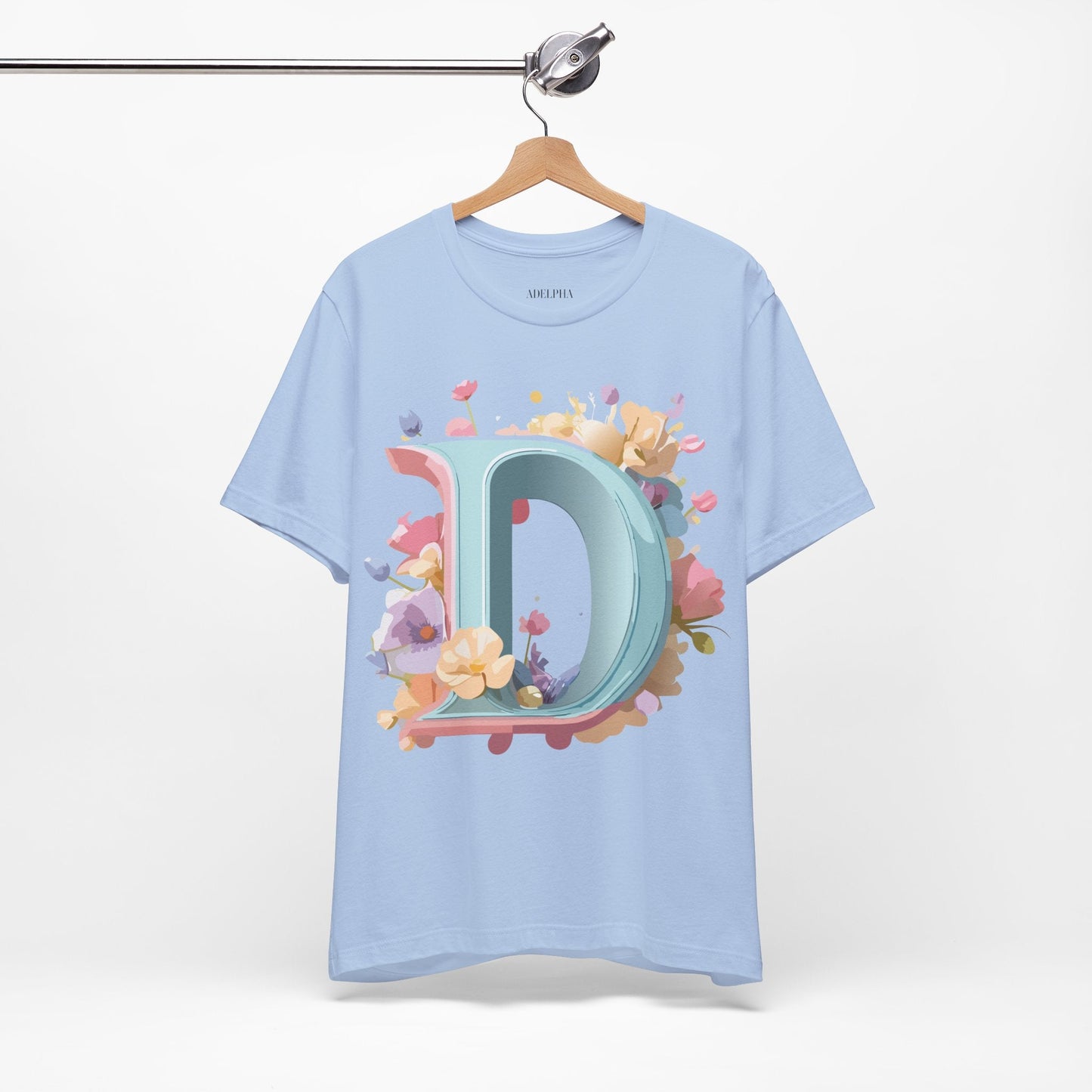 Letter D Graphic T Shirt Unisex Short Sleeve Art Design Tee By Adelpha Vintage Inspired Artwork