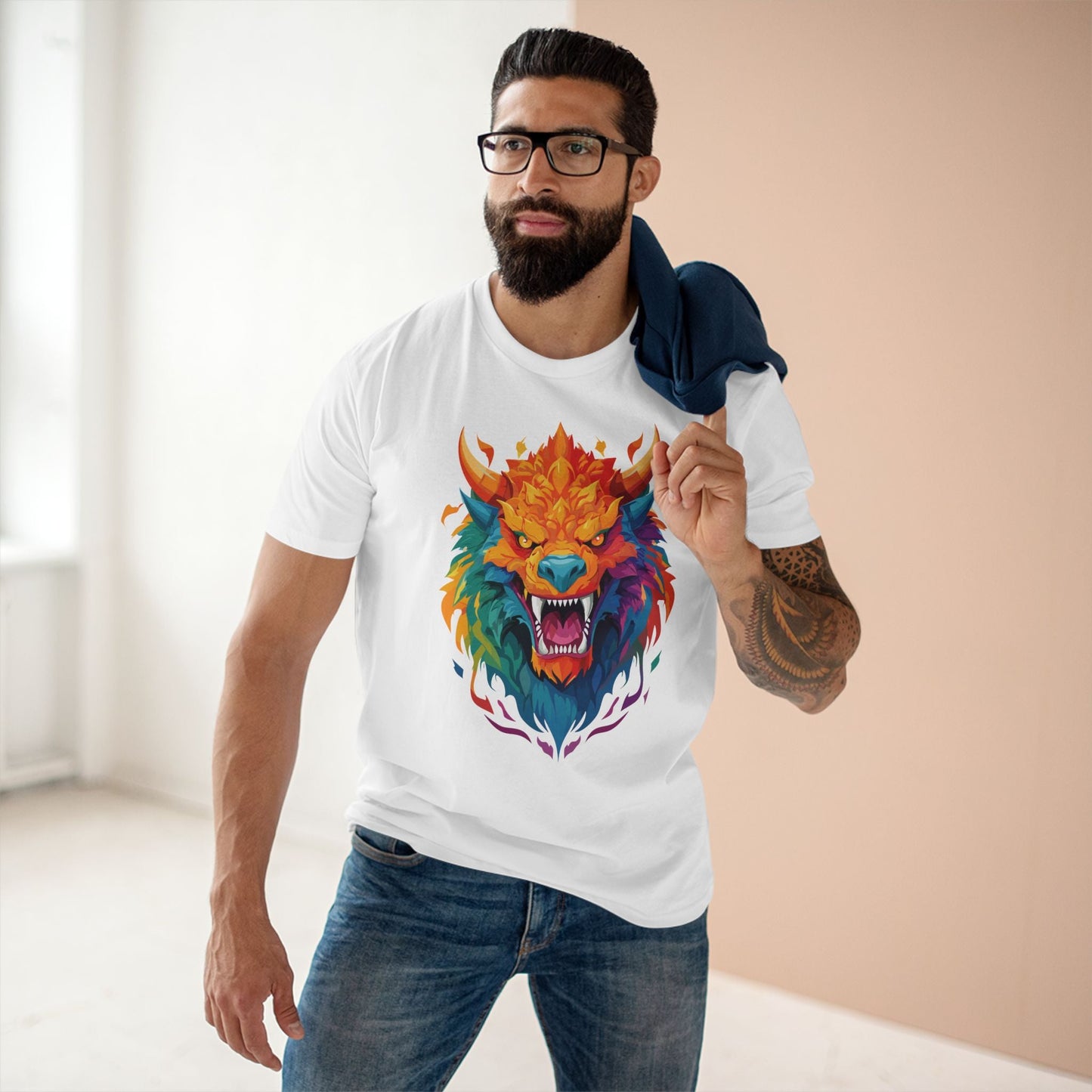 Cartoon Monsters Graphic Unisex 100 Cotton Staple Tee 14