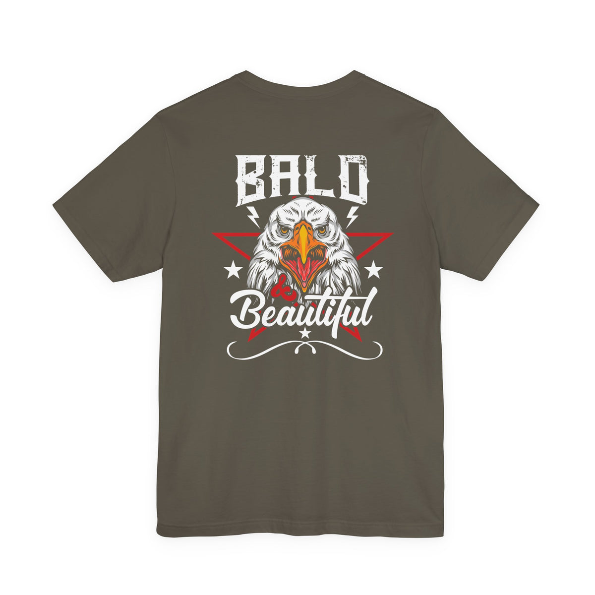 Bald Beautiful Eagle T-Shirt Patriotic Vintage Illustration Unisex Cotton Tee a3