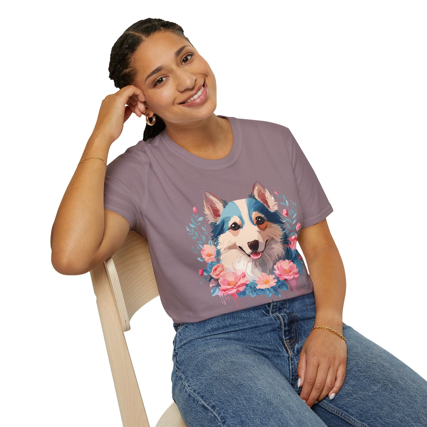 Dog Shirt Unisex Animal Tee Softstyle Cotton Lightweight Breathable