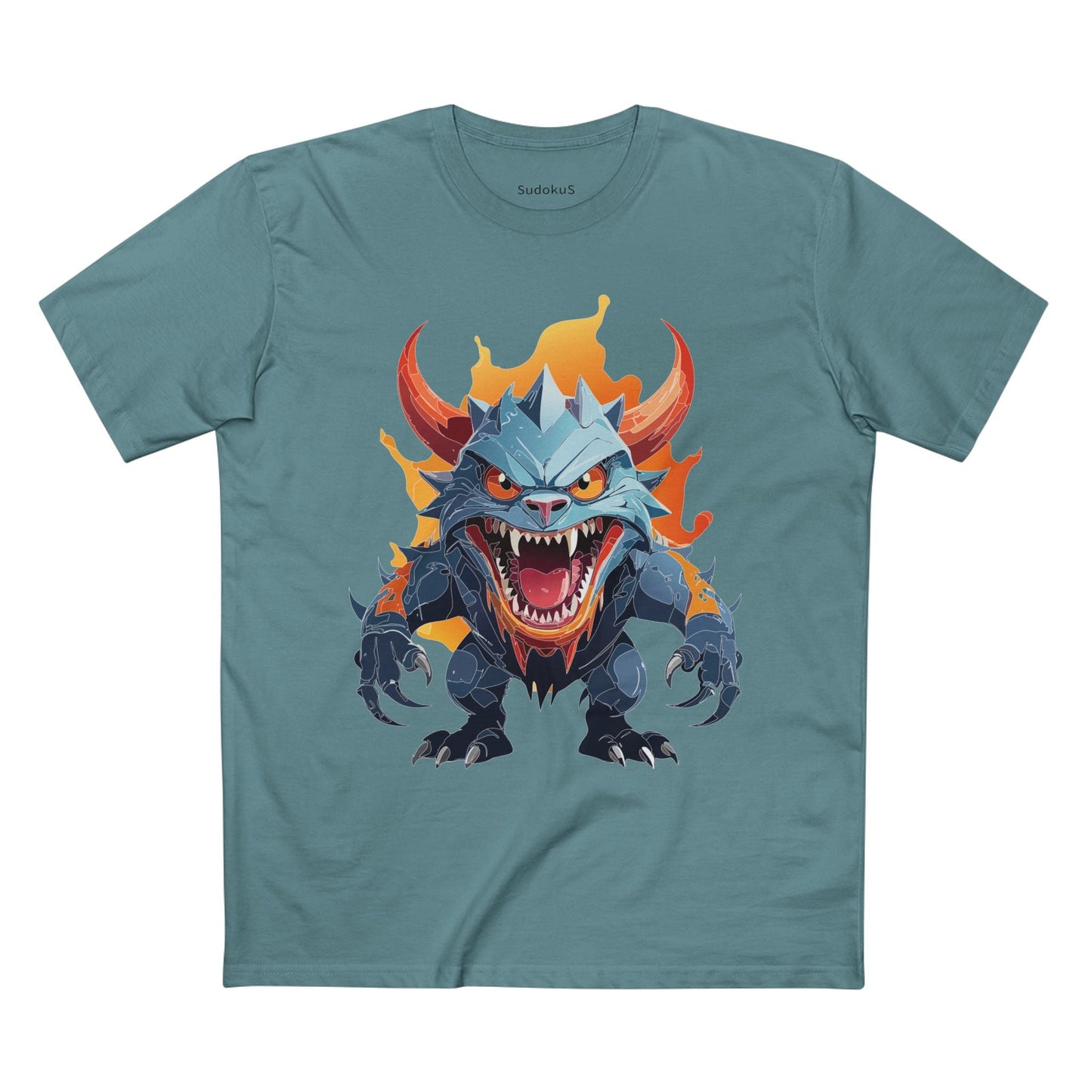 Cartoon Monsters Graphic Unisex 100 Cotton Staple Tee 24