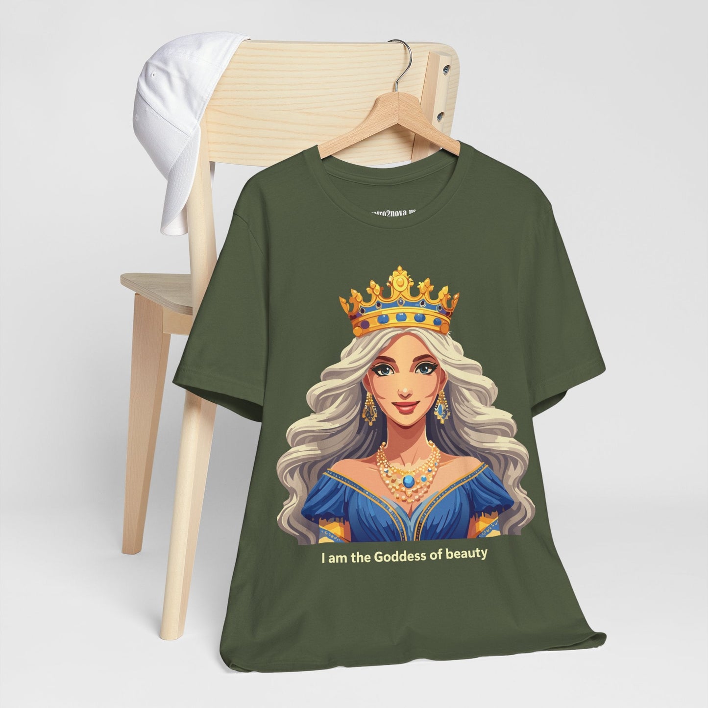 Goddess Shirt Unisex Graphic Tee Cotton Short Sleeve Vintage Inspired Original Art Retro2Nova