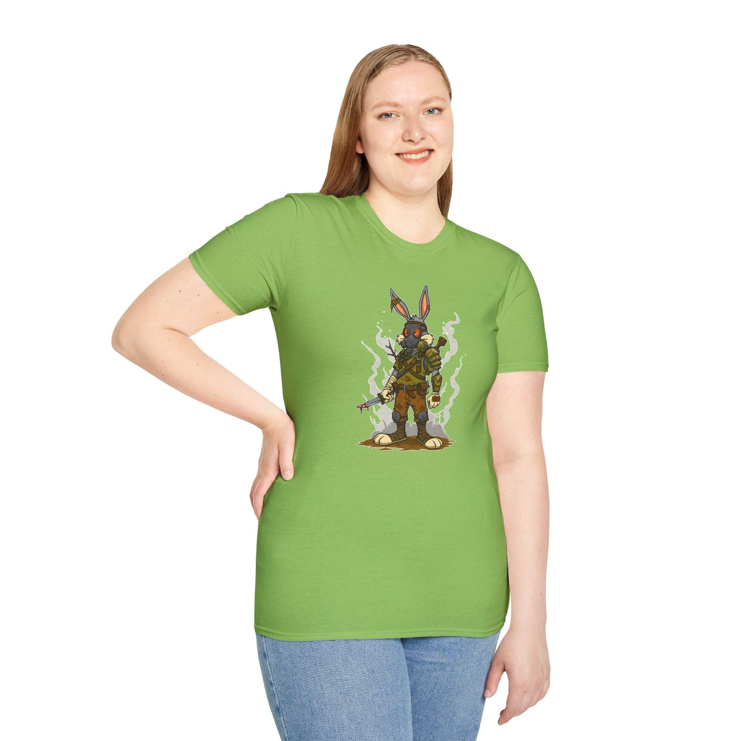 Cartoon Bunny Graphic Unisex Cotton Animal Animation Artwork Design Tee 12