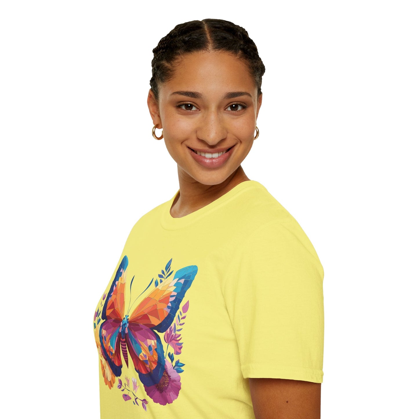 Butterfly Shirt Unisex Softstyle Short Sleeve Tee Monarch Butterfly 100 Percent Cotton