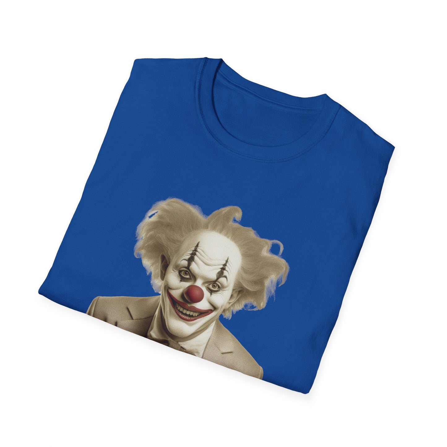 Unisex Clown Shirt Funny Man Circus Tee Softstyle 64000 Cotton Gildan Tee Lightweight Breathable