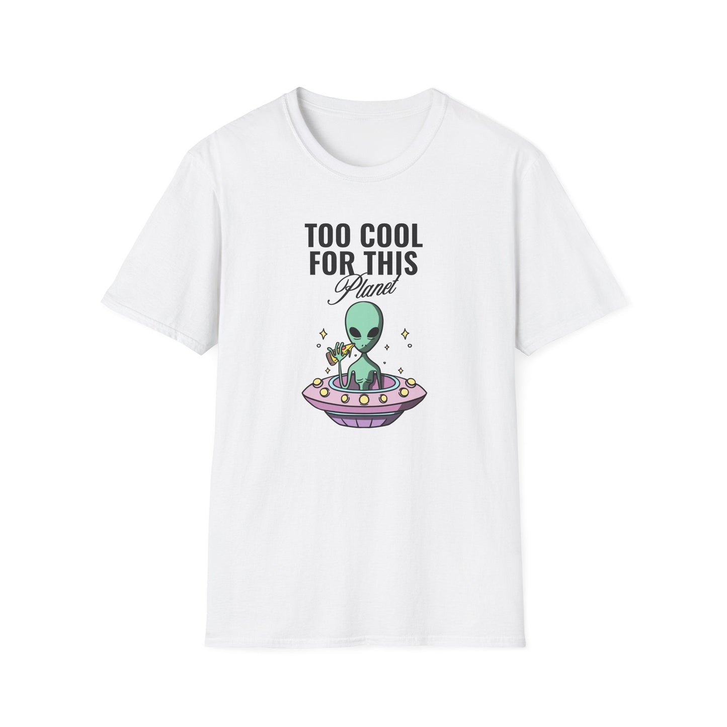 Alien UFO TShirt  Too Cool For This Planet Graphic Tee