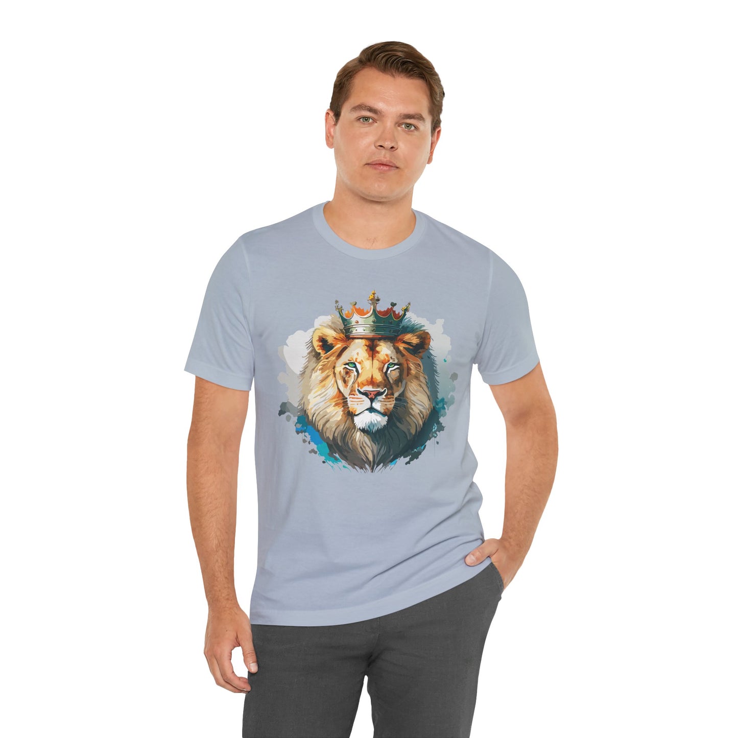 Lion Shirt, Animal Shirt, T-Shirt with Lion, Art Design Tee, Animal Tees, Safari T-Shirt, Crown Tee 13