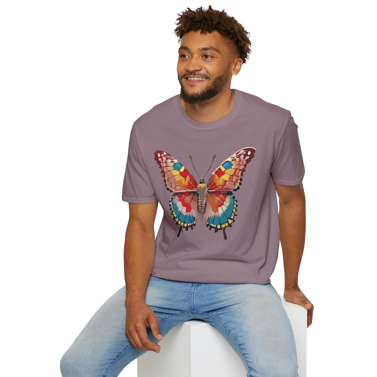 Butterfly Shirt Unisex Monarch Tee Softstyle 100 Percent Ring Spun Cotton Quality Gildan 64000