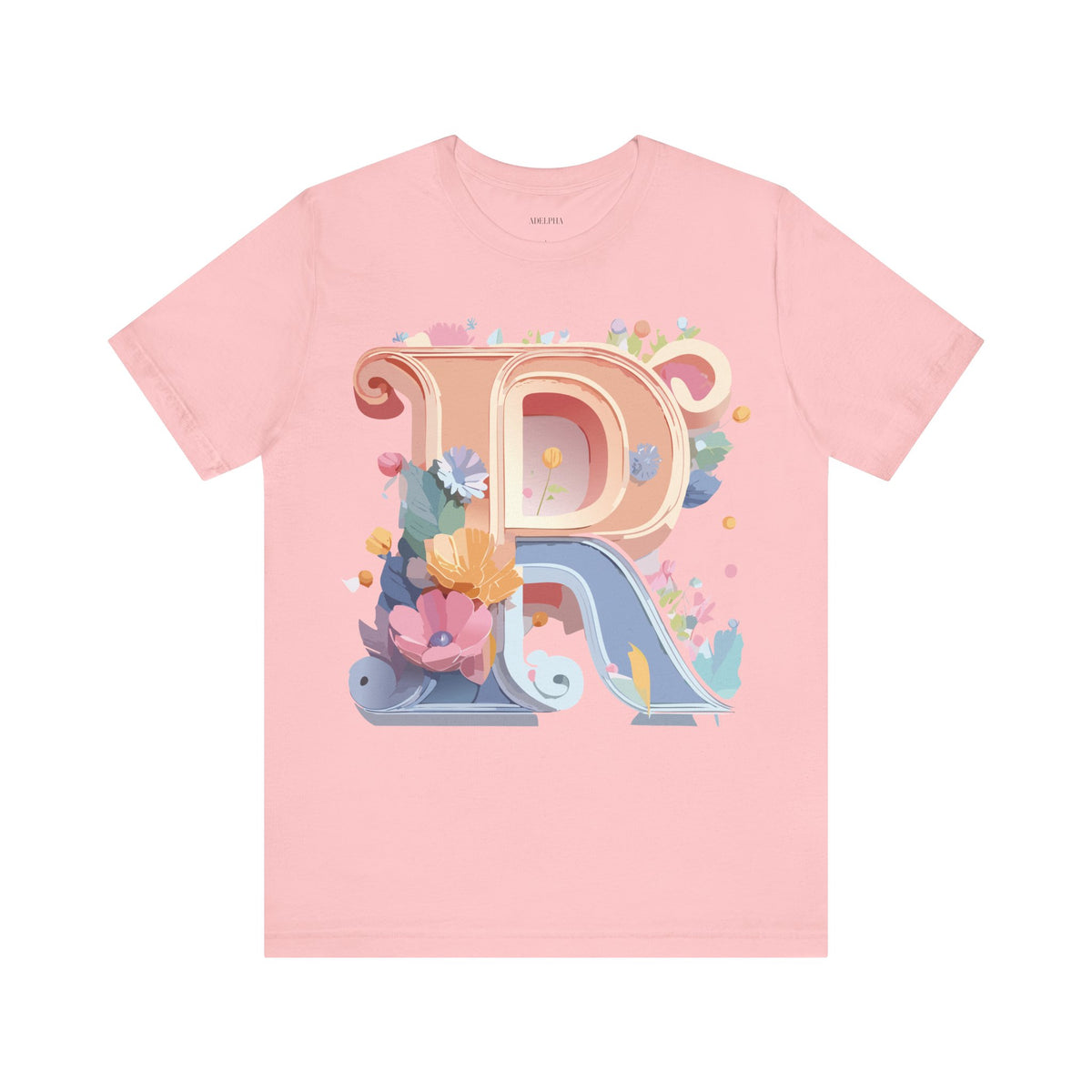 Letter R Graphic Unisex Cotton Bella+Canvas Tee with Art Letter Design