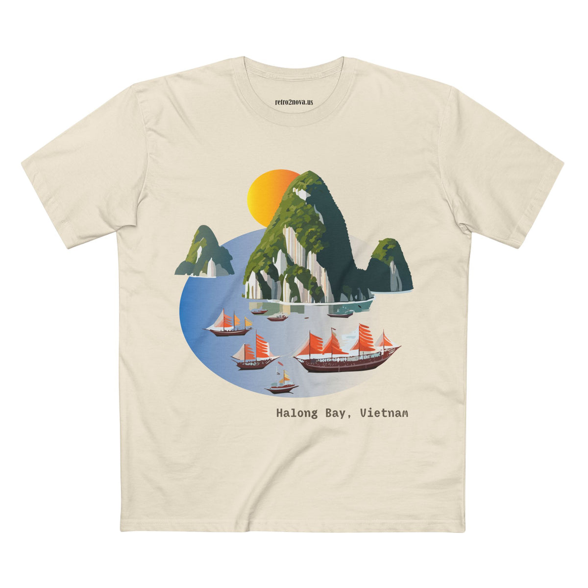 Halong Bay Vietnam Sailboats Tee | Scenic Island Landscape