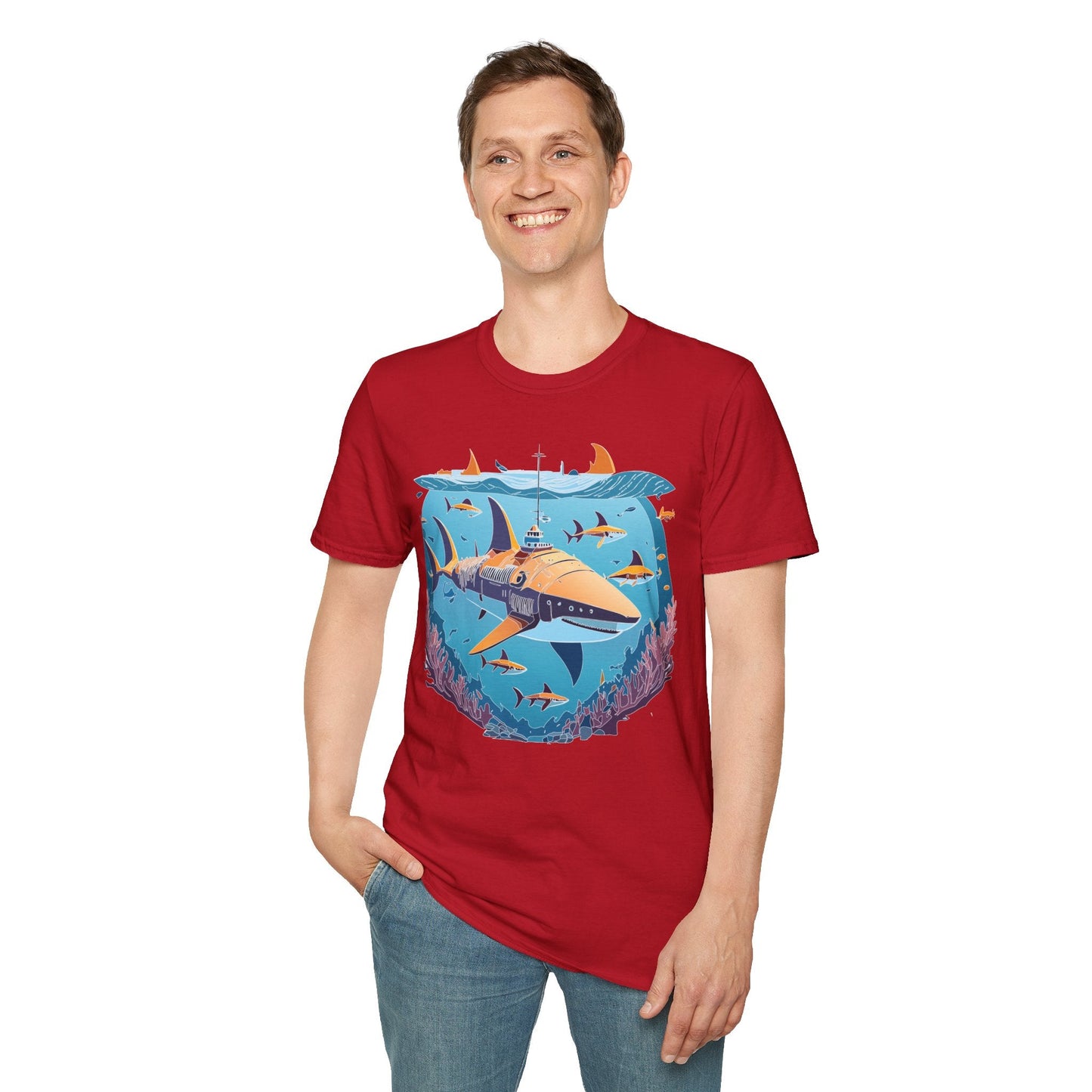 Ocean Graphic Unisex Softstyle Cotton Tee 9